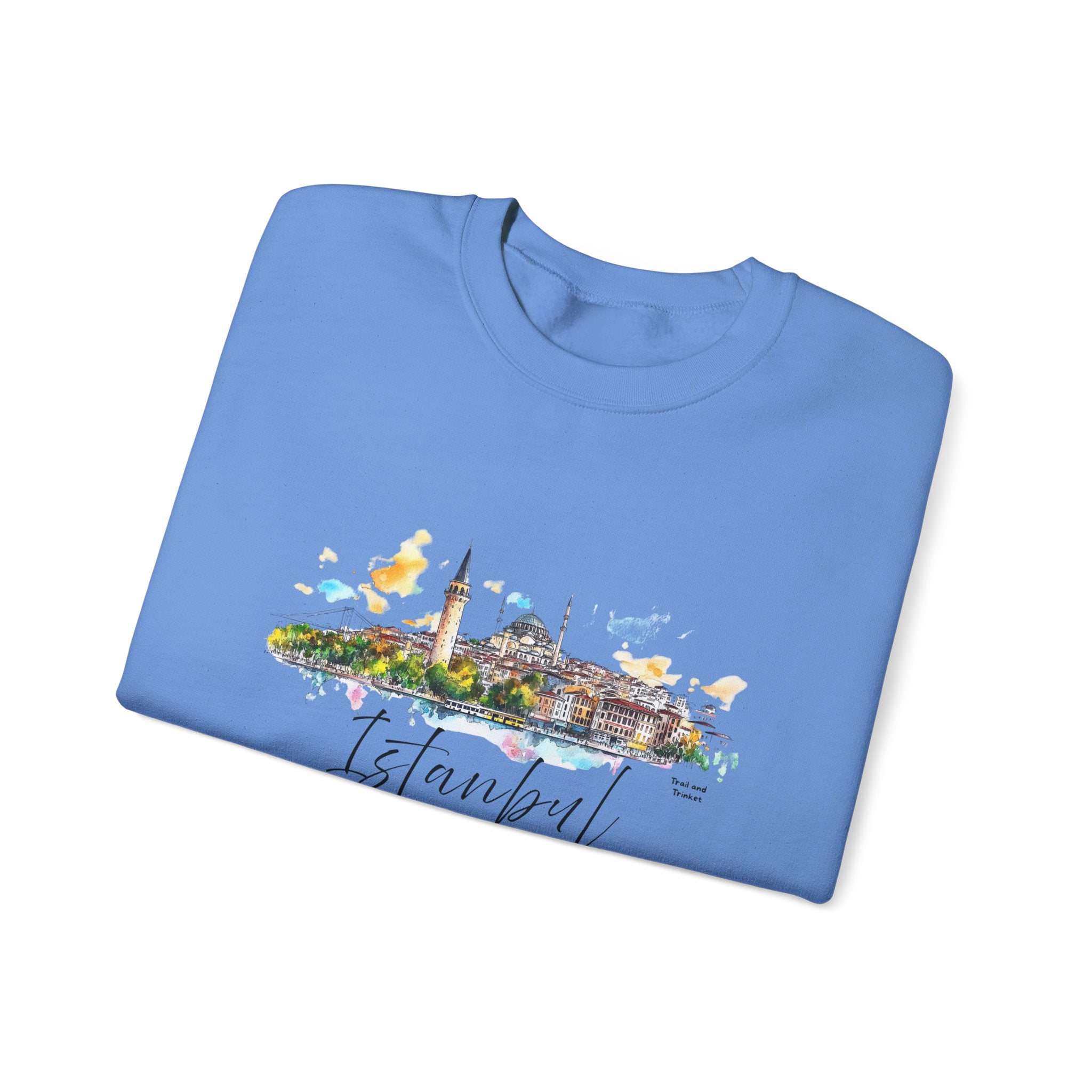 Istanbul Sweatshirt – Watercolor Skyline