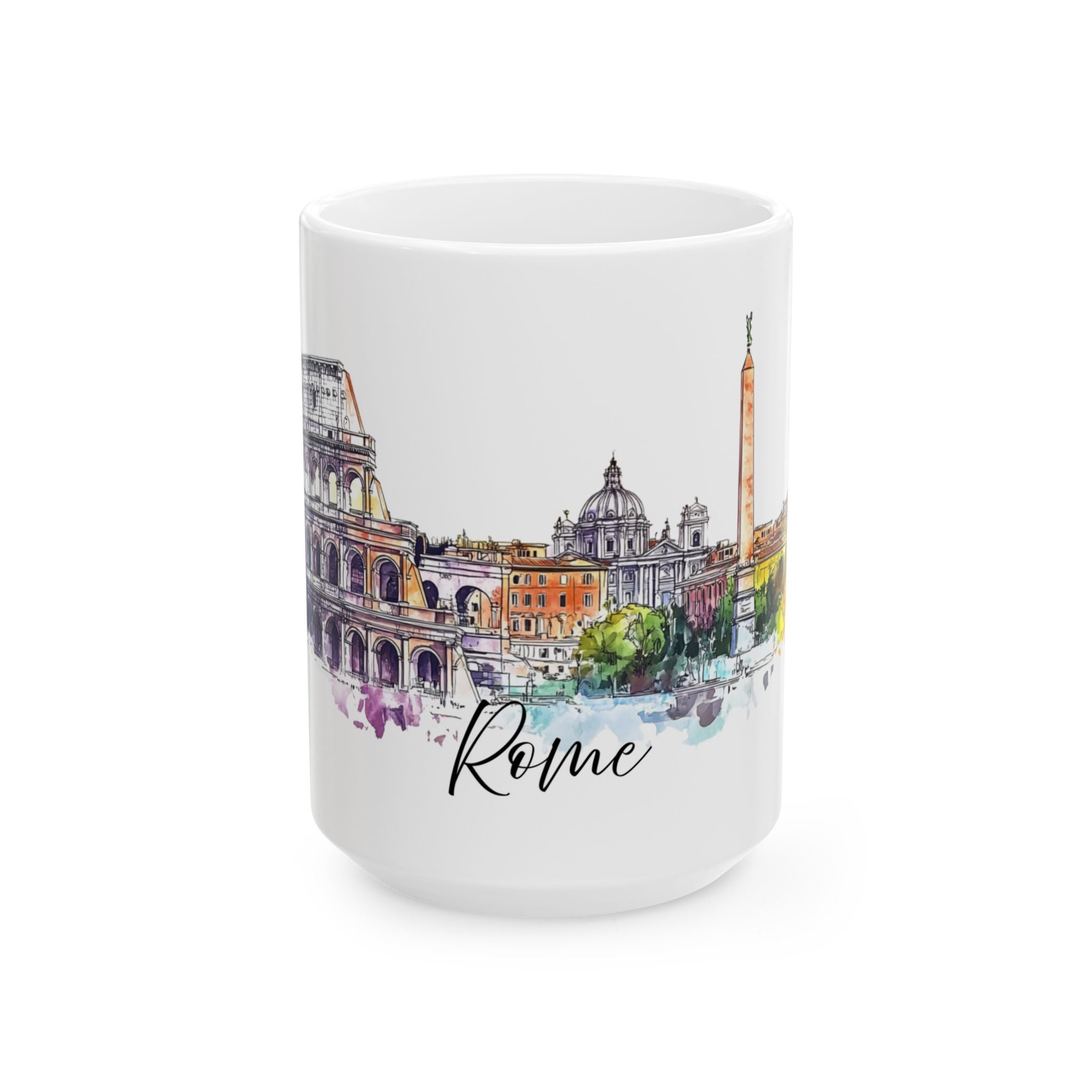 Rome Mug – Watercolor Skyline