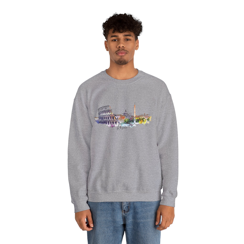 Rome Sweatshirt – Watercolor Skyline