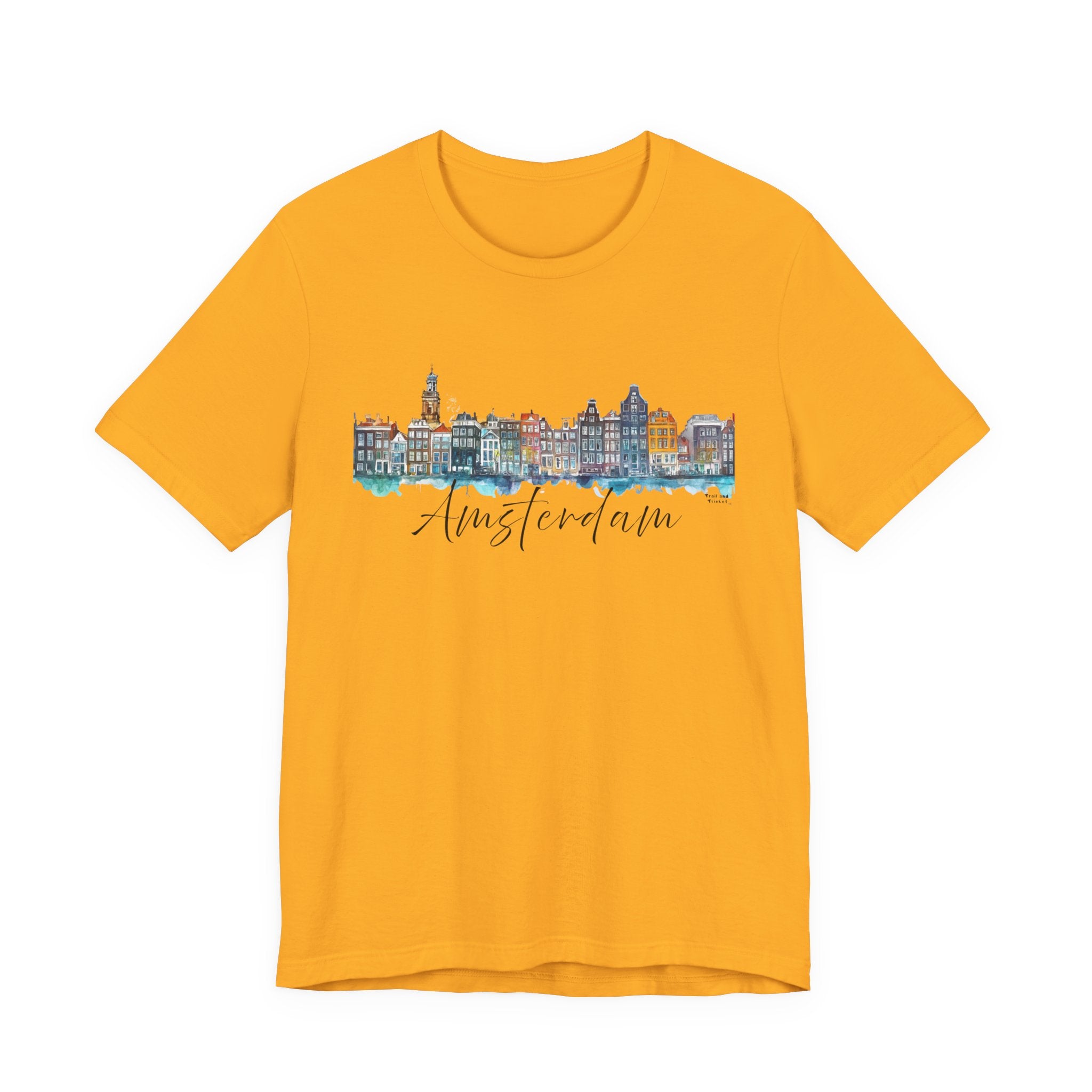 Amsterdam T-Shirt – Watercolor Skyline