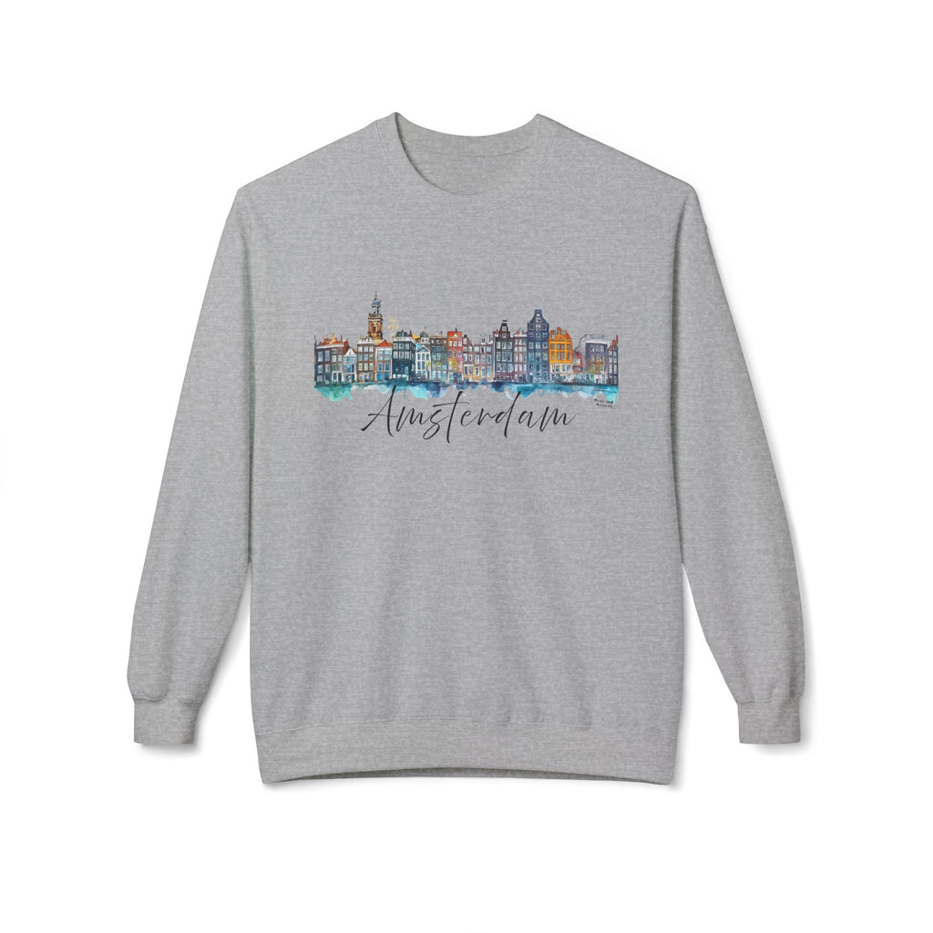 Amsterdam Sweatshirt – Watercolor Skyline