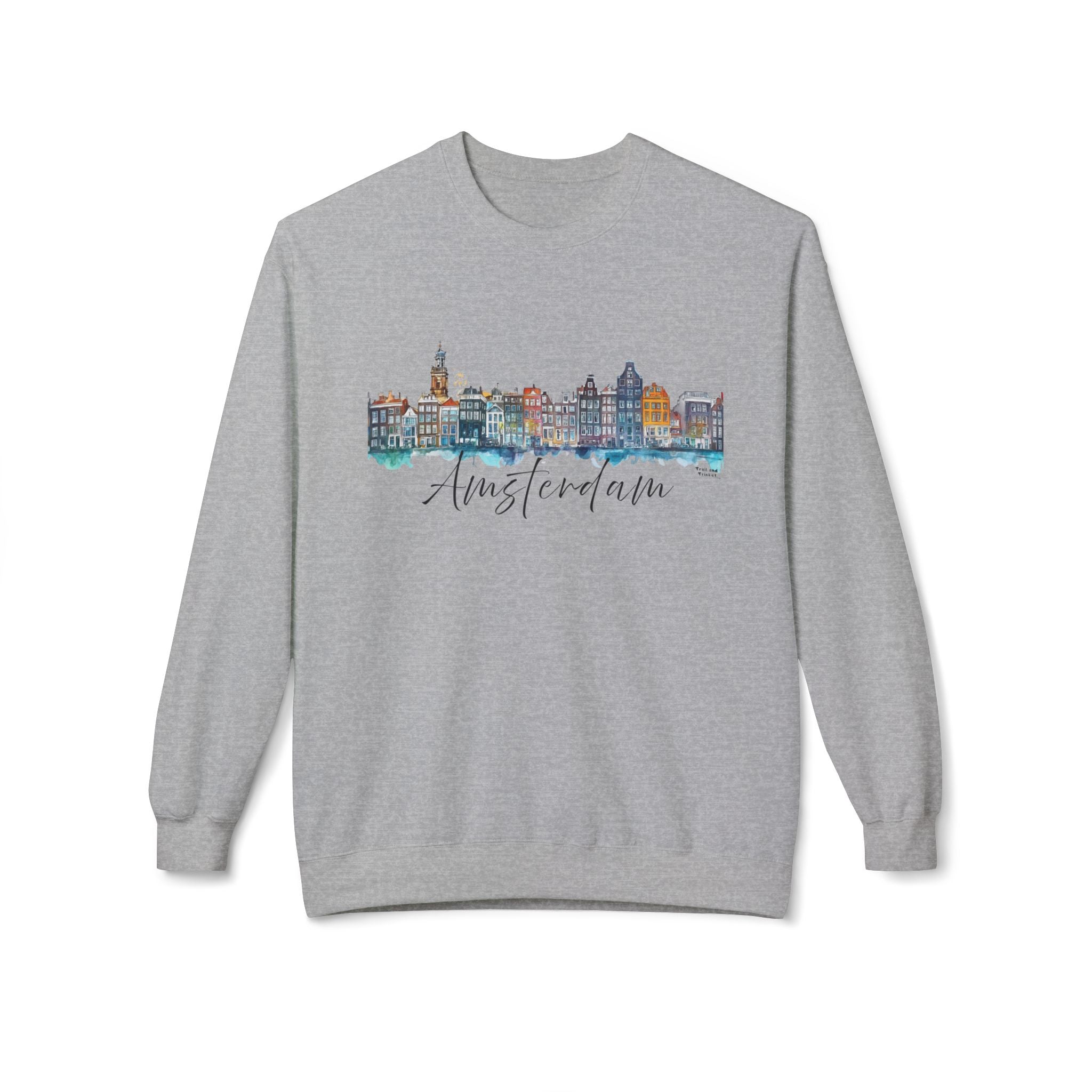 Amsterdam Sweatshirt – Watercolor Skyline