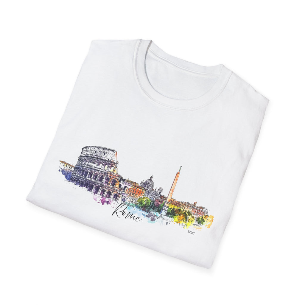 Rome T-Shirt – Watercolor Skyline