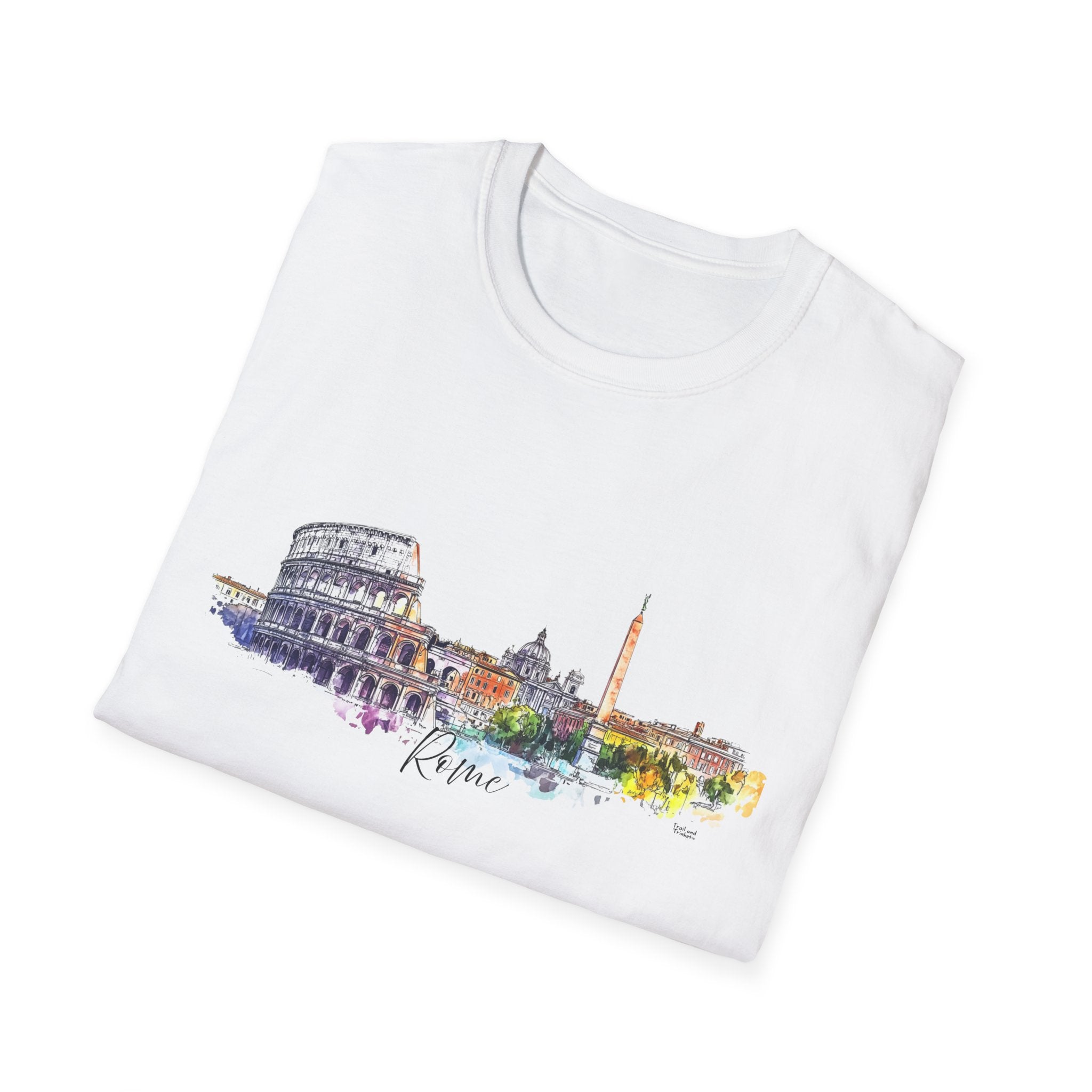 Rome T-Shirt – Watercolor Skyline