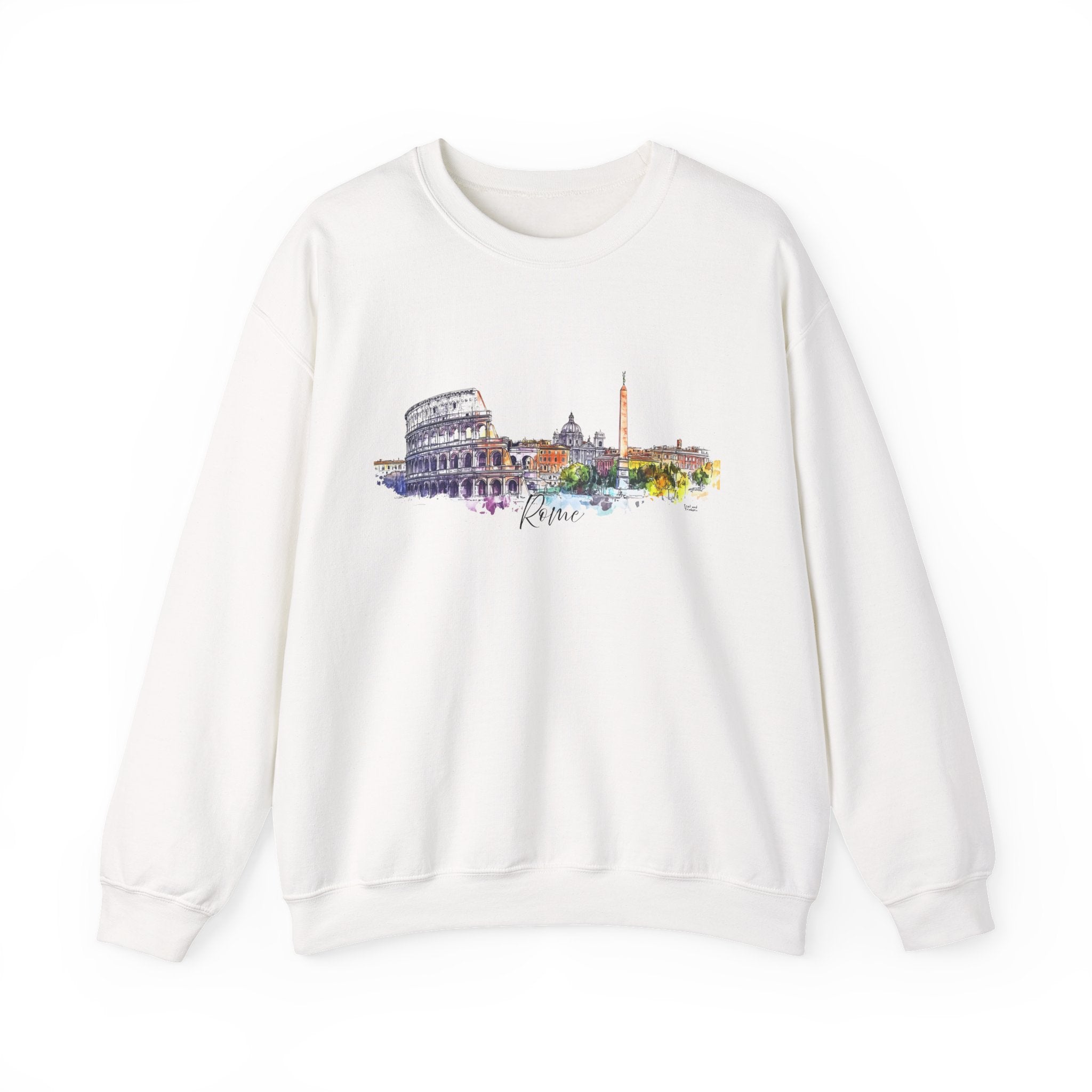 Rome Sweatshirt – Watercolor Skyline