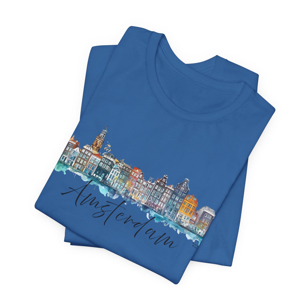 Amsterdam T-Shirt – Watercolor Skyline
