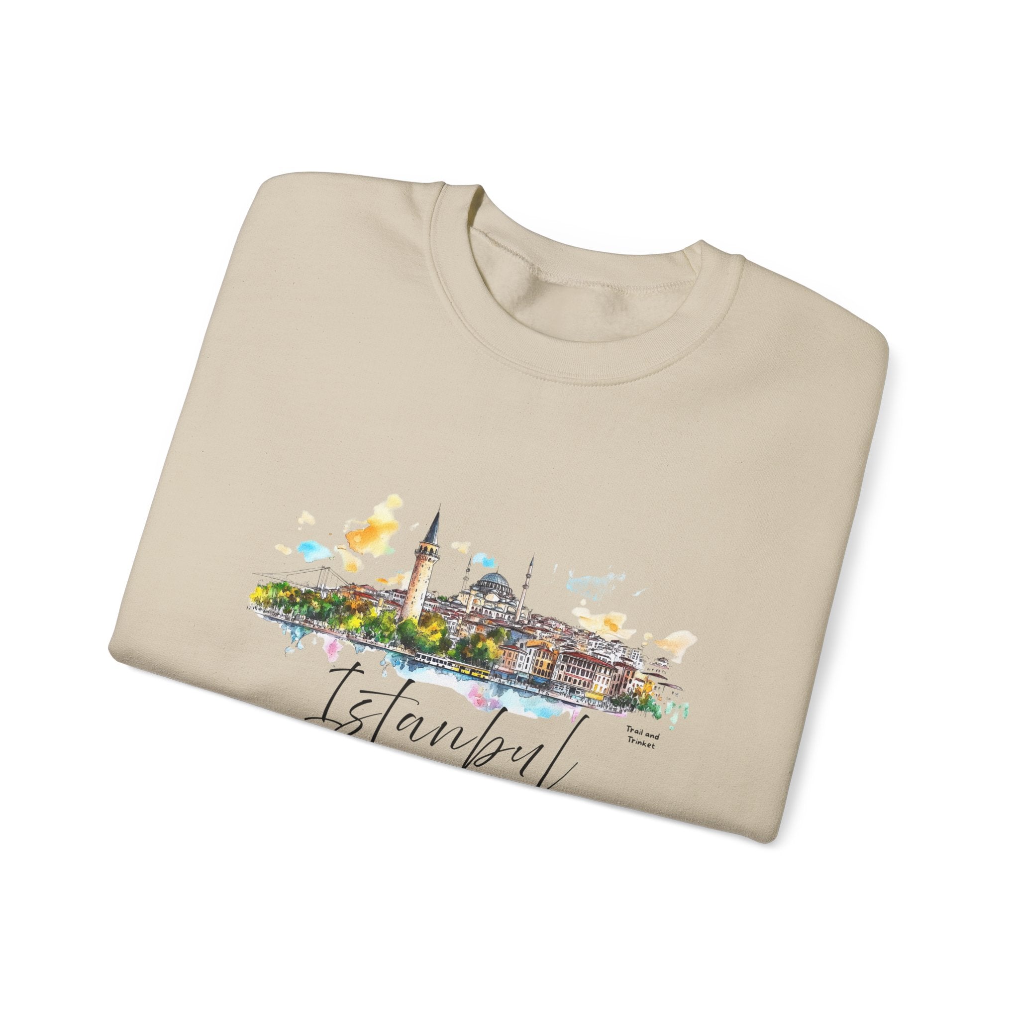 Istanbul Sweatshirt – Watercolor Skyline