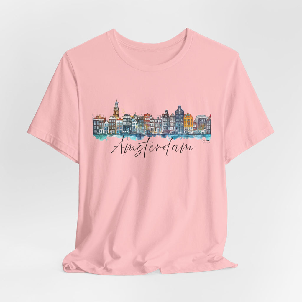 Amsterdam T-Shirt – Watercolor Skyline