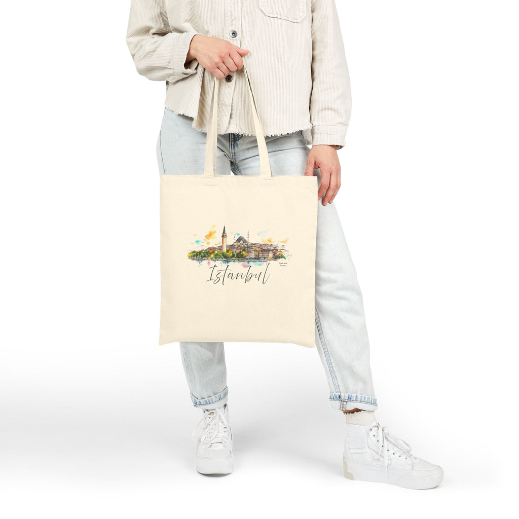 Istanbul Tote Bag – Watercolor Skyline