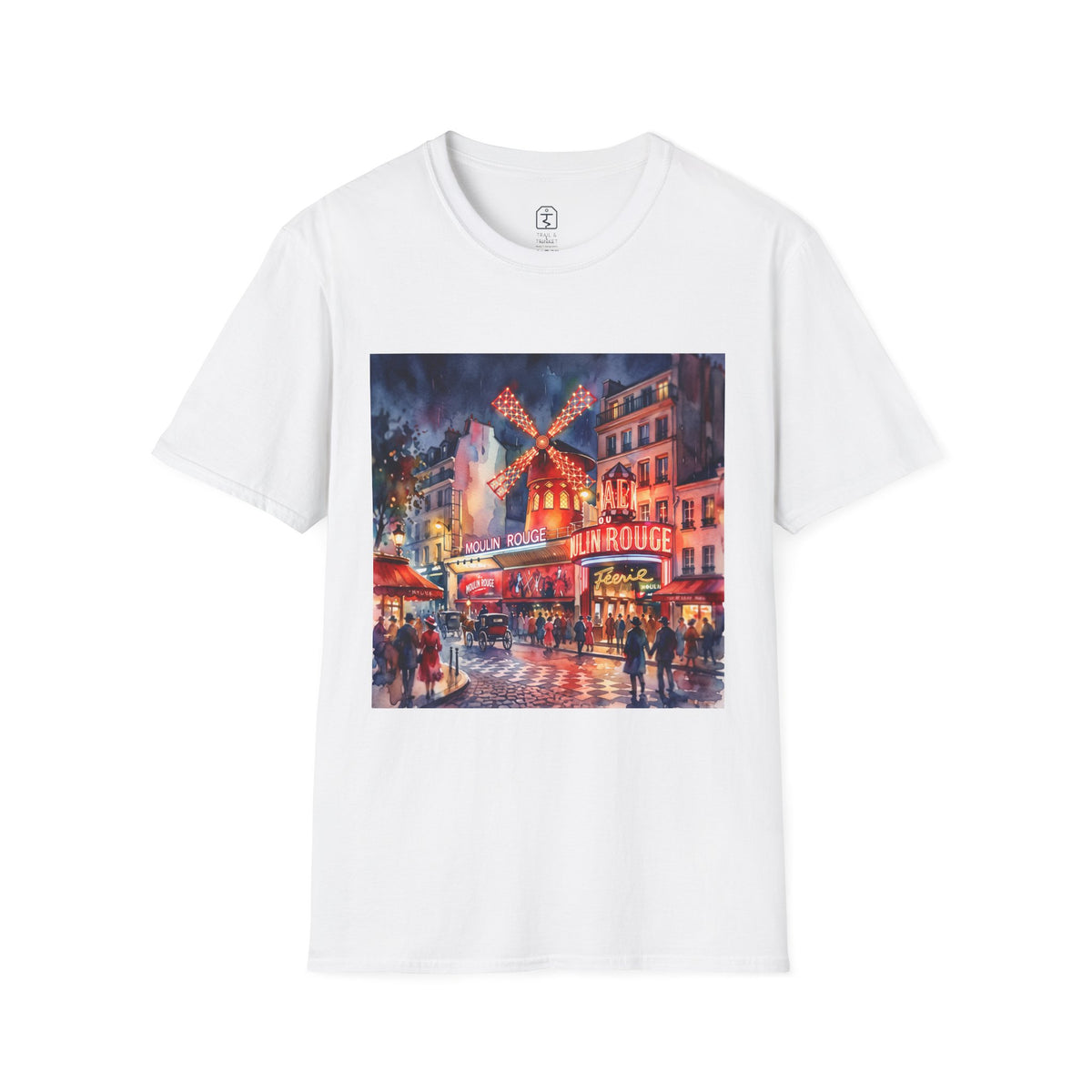 Moulen Rouge Unisex Softstyle T-Shirt — Printify Choice by Trail & Trinket