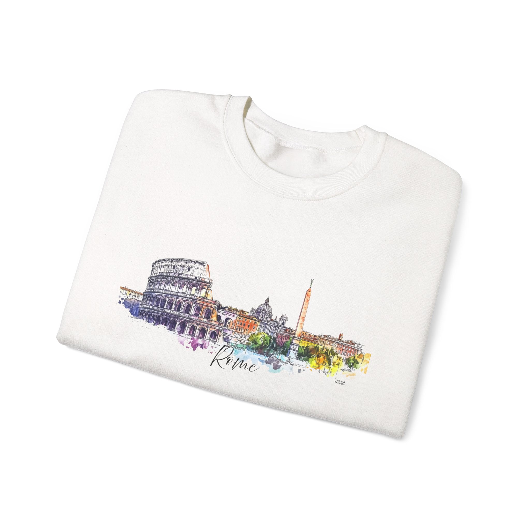 Rome Sweatshirt – Watercolor Skyline