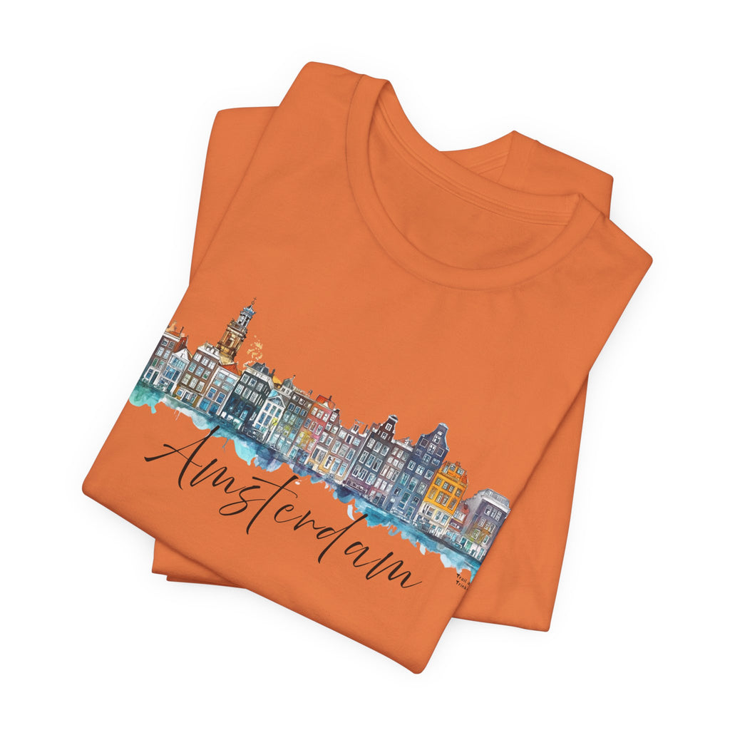 Amsterdam T-Shirt – Watercolor Skyline