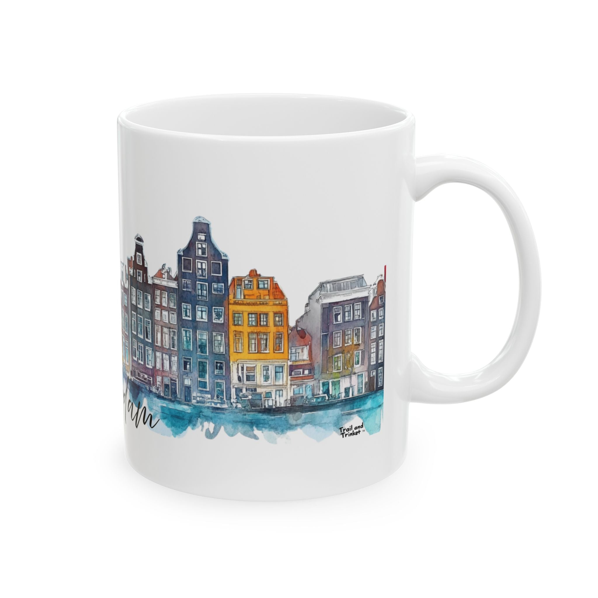 Amsterdam Mug – Watercolor Skyline