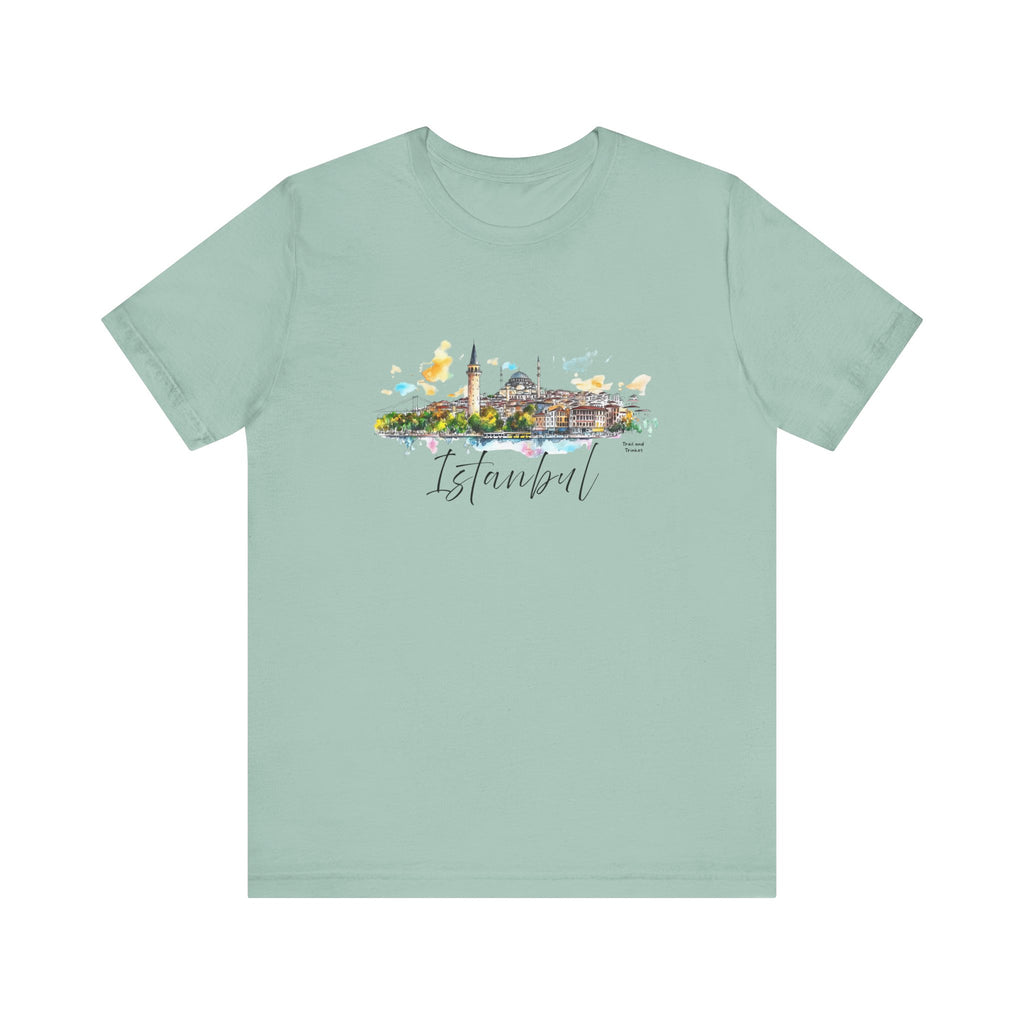 Istanbul T-Shirt – Watercolor Skyline