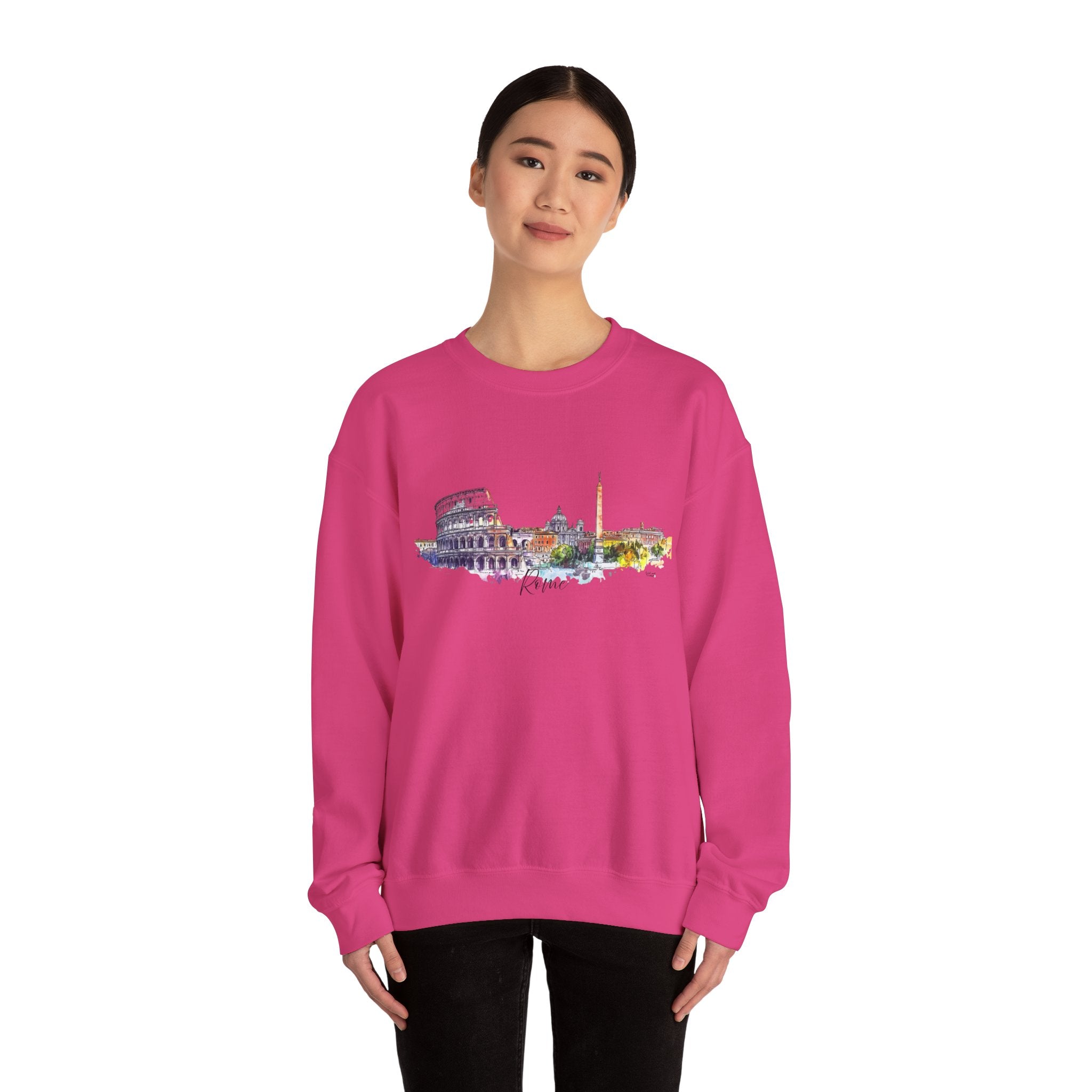 Rome Sweatshirt – Watercolor Skyline