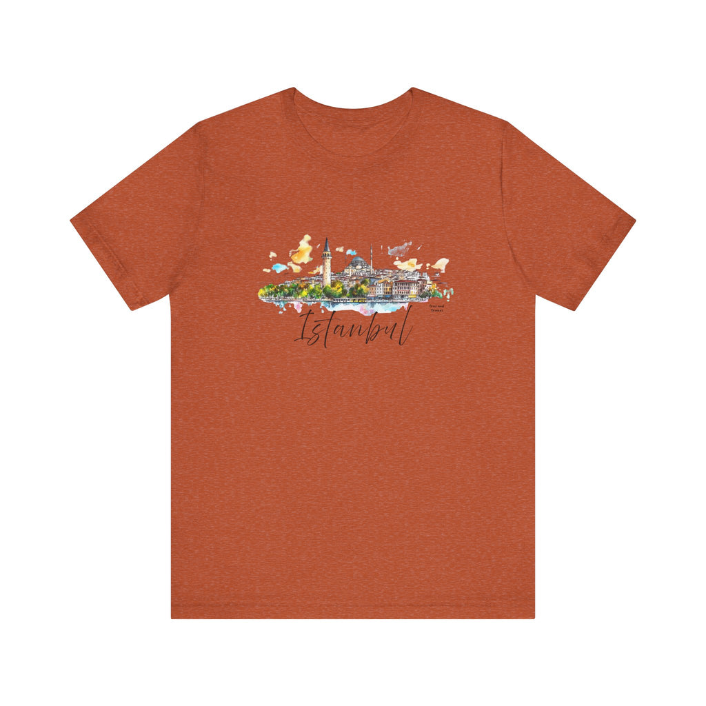 Istanbul T-Shirt – Watercolor Skyline