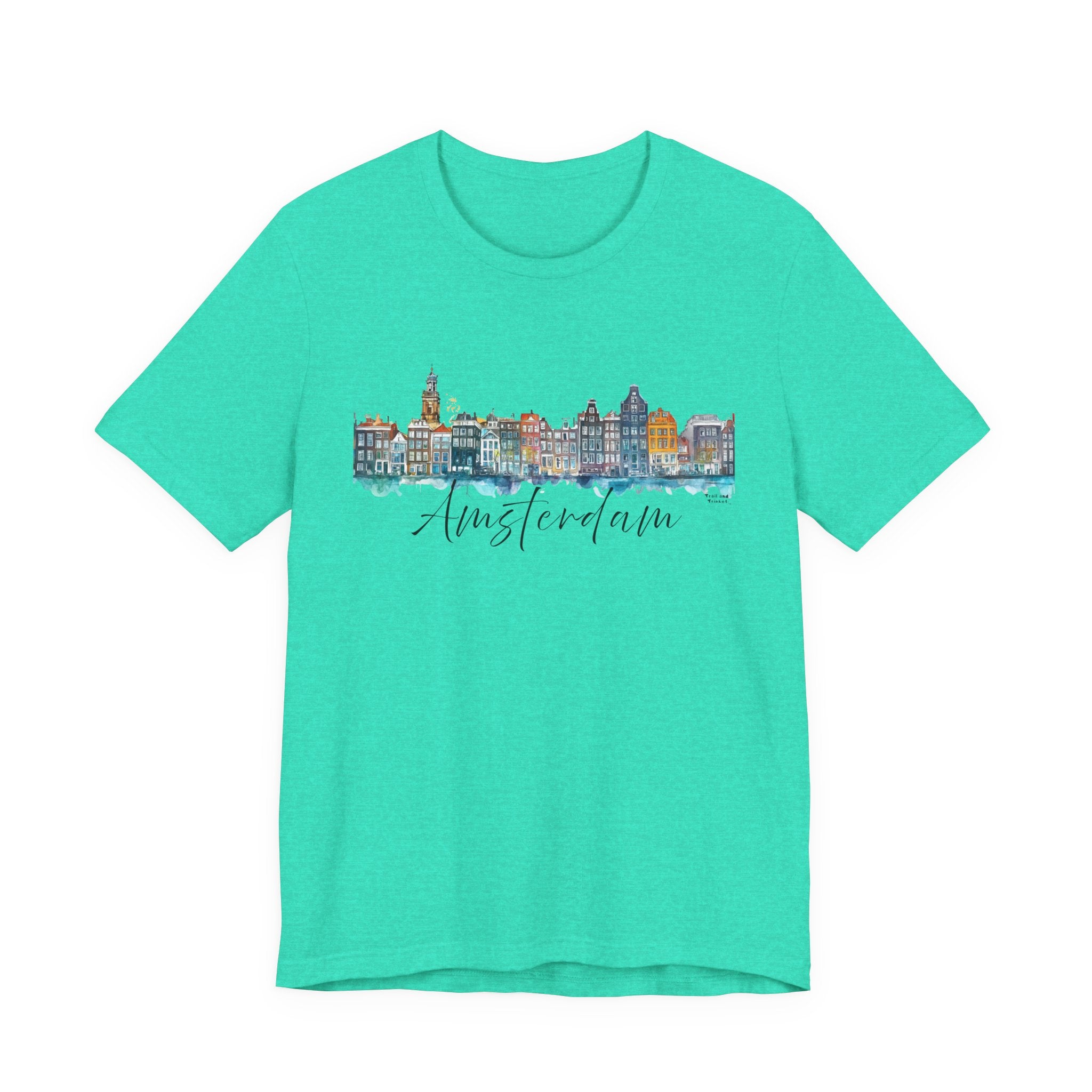 Amsterdam T-Shirt – Watercolor Skyline