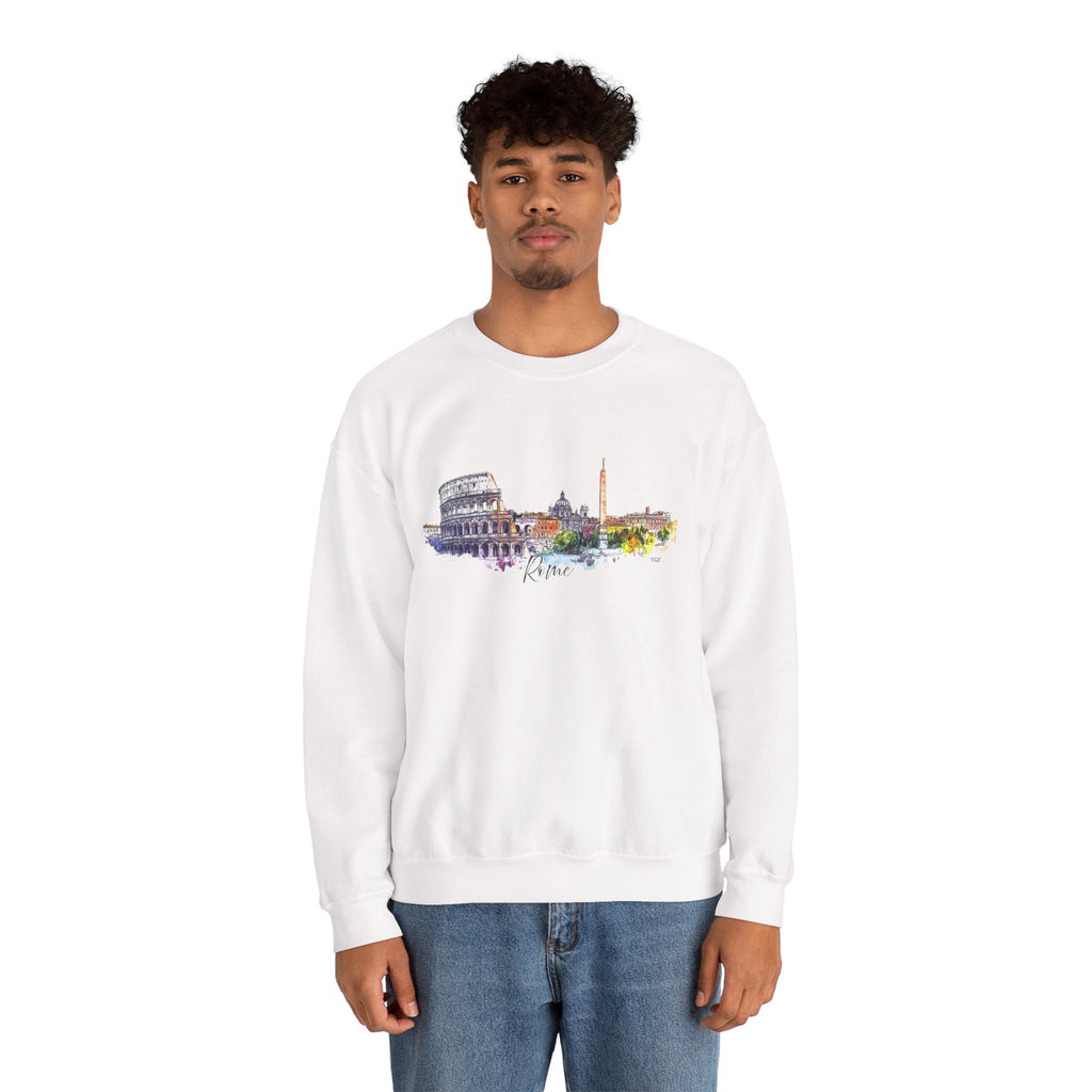 Rome Sweatshirt – Watercolor Skyline