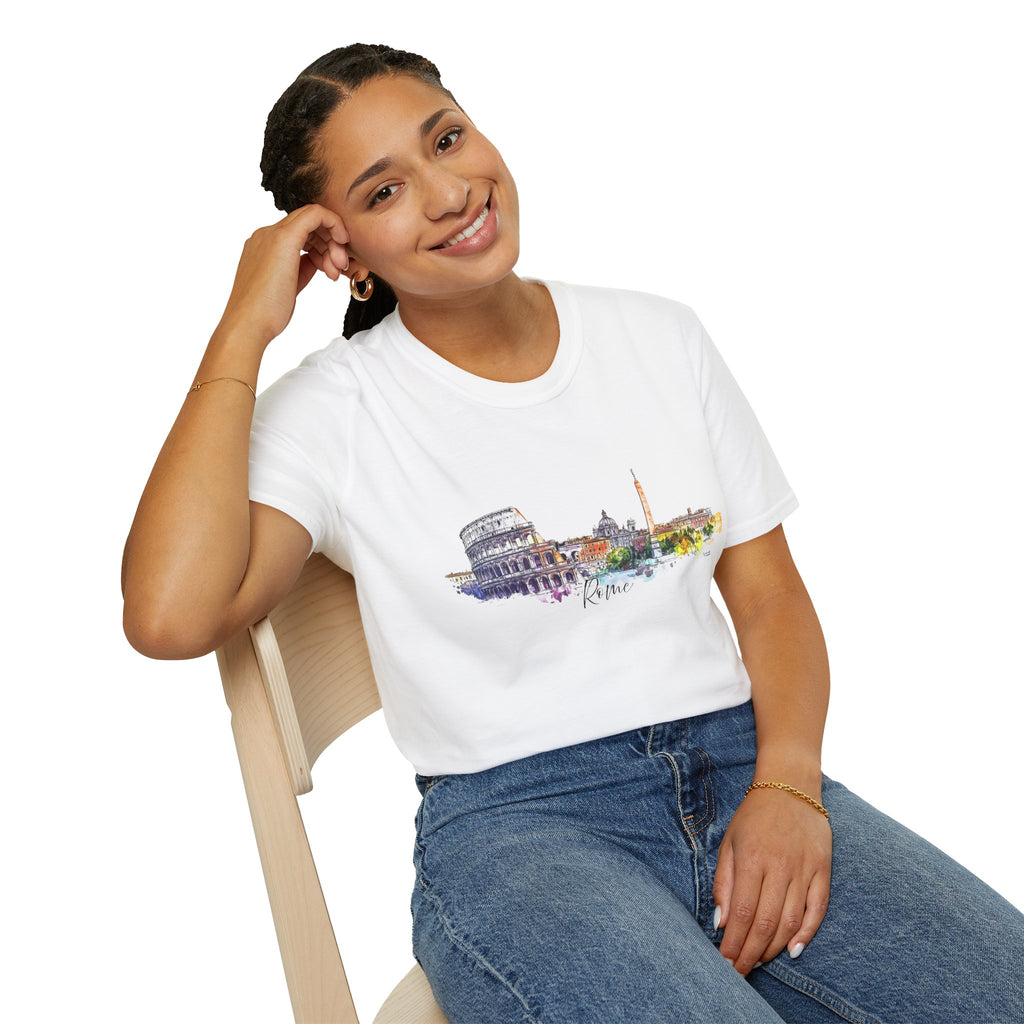 Rome T-Shirt – Watercolor Skyline