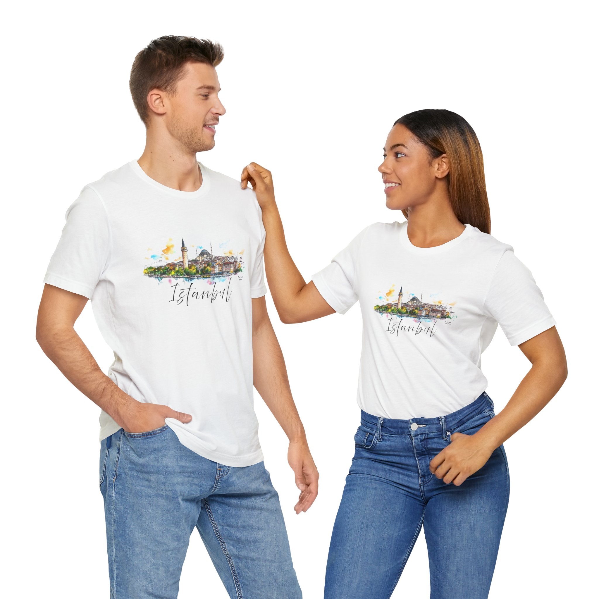 Istanbul T-Shirt – Watercolor Skyline