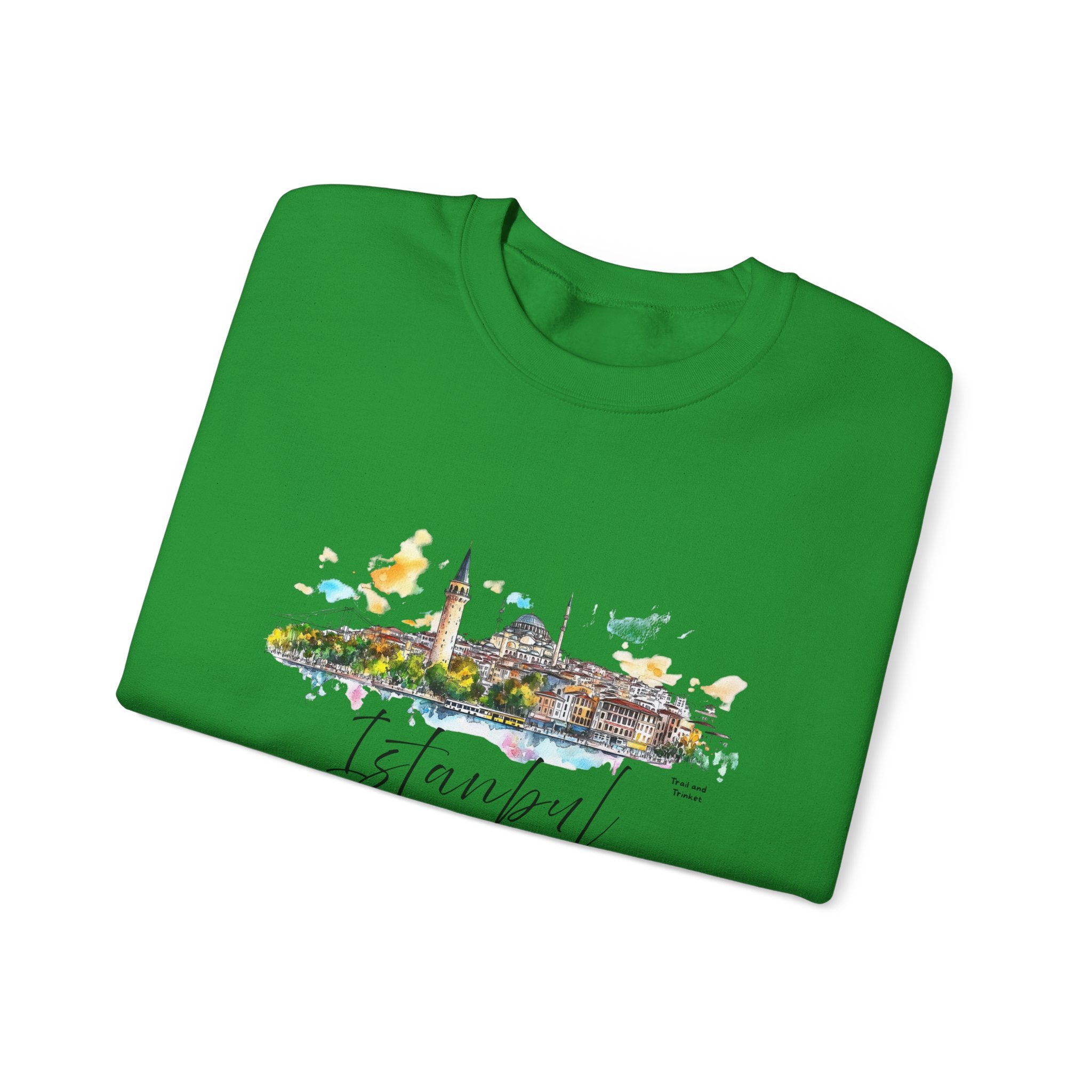 Istanbul Sweatshirt – Watercolor Skyline