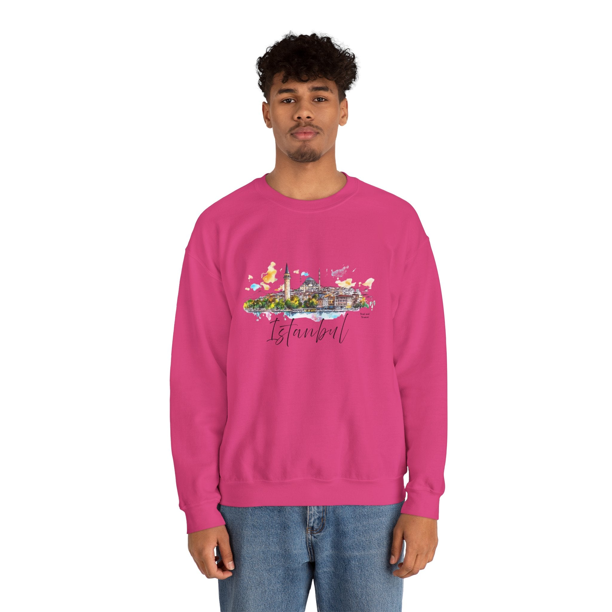 Istanbul Sweatshirt – Watercolor Skyline
