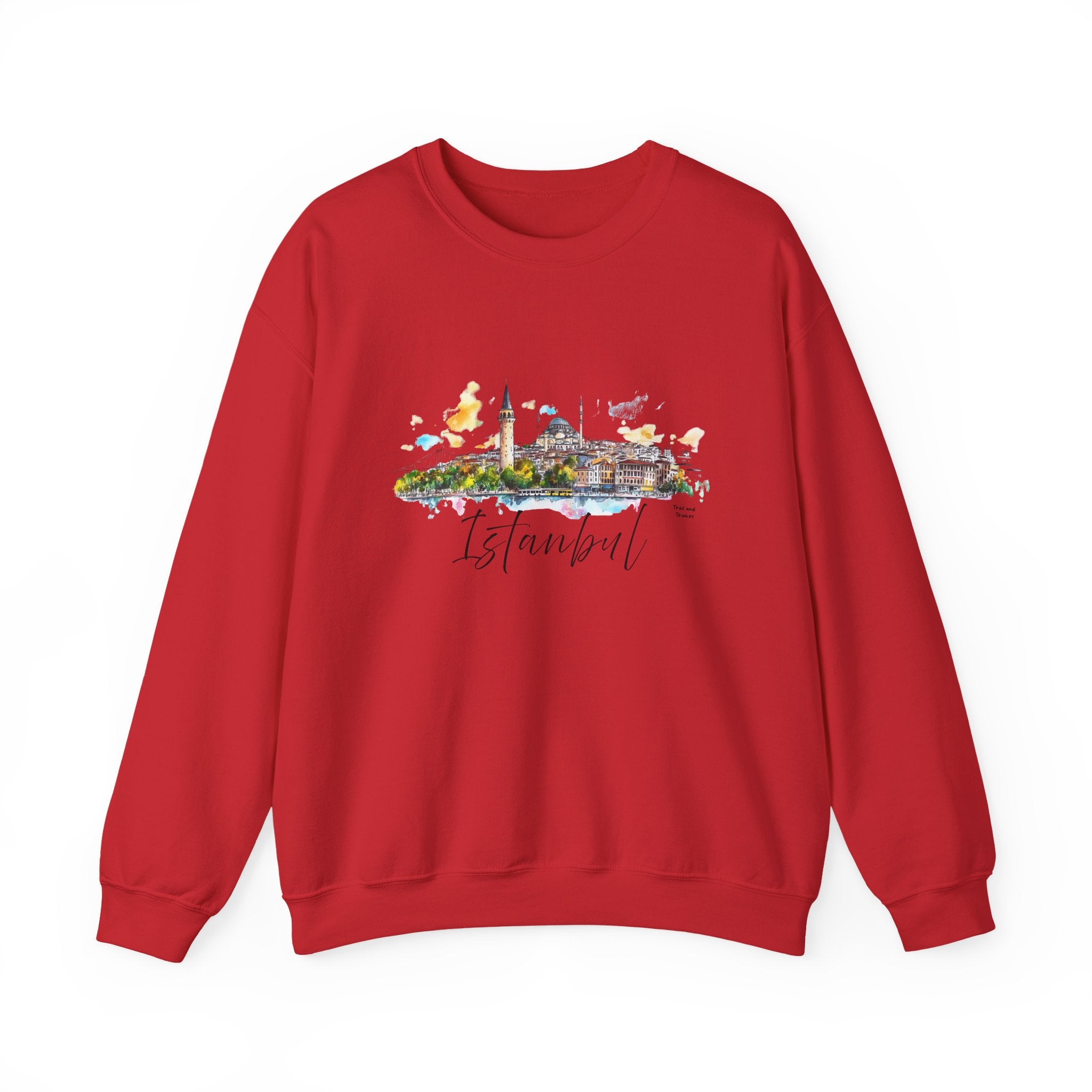 Istanbul Sweatshirt – Watercolor Skyline