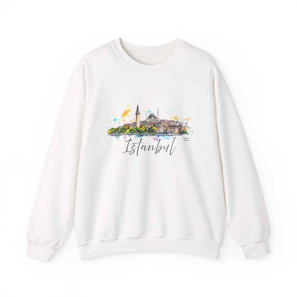 Istanbul Sweatshirt – Watercolor Skyline