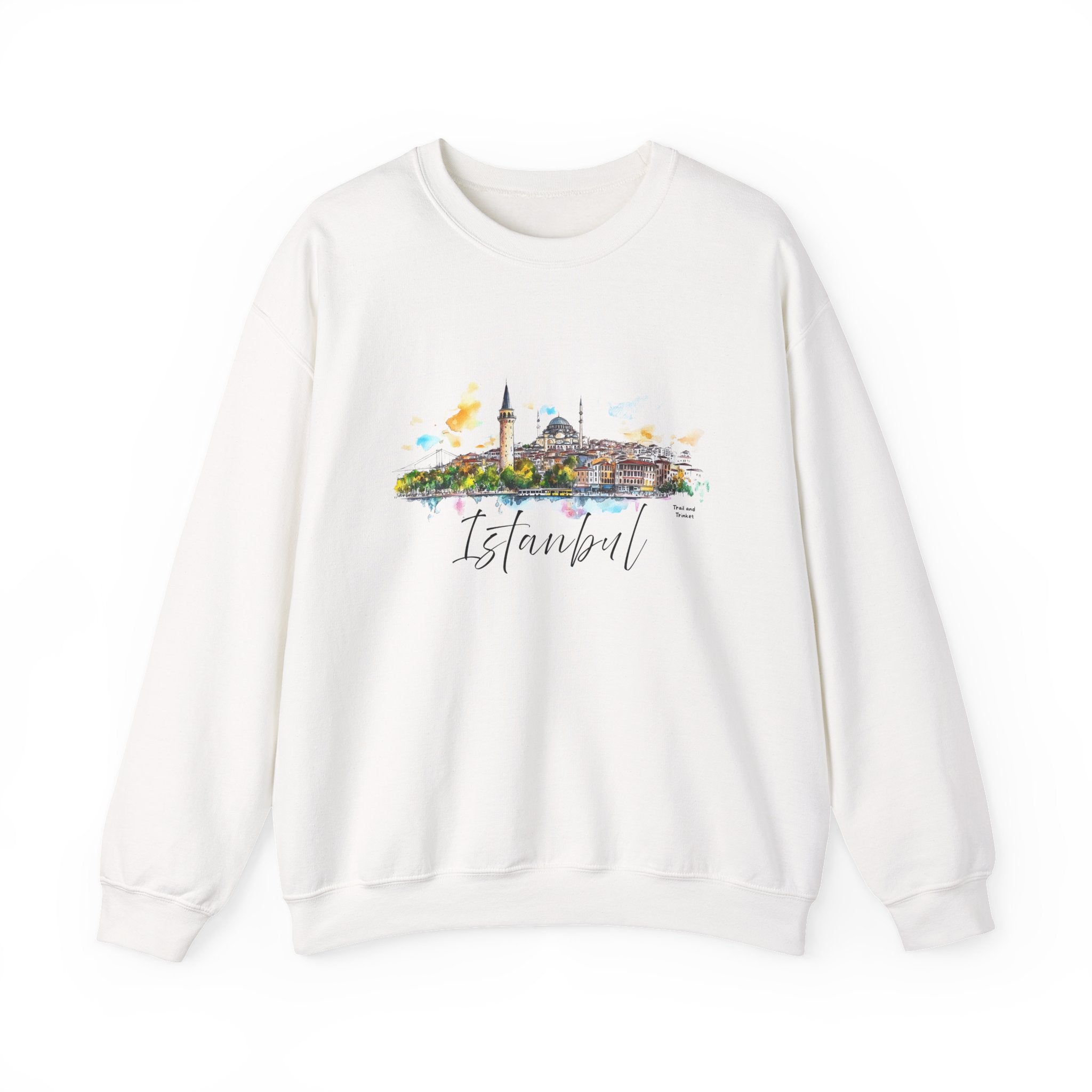 Istanbul Sweatshirt – Watercolor Skyline