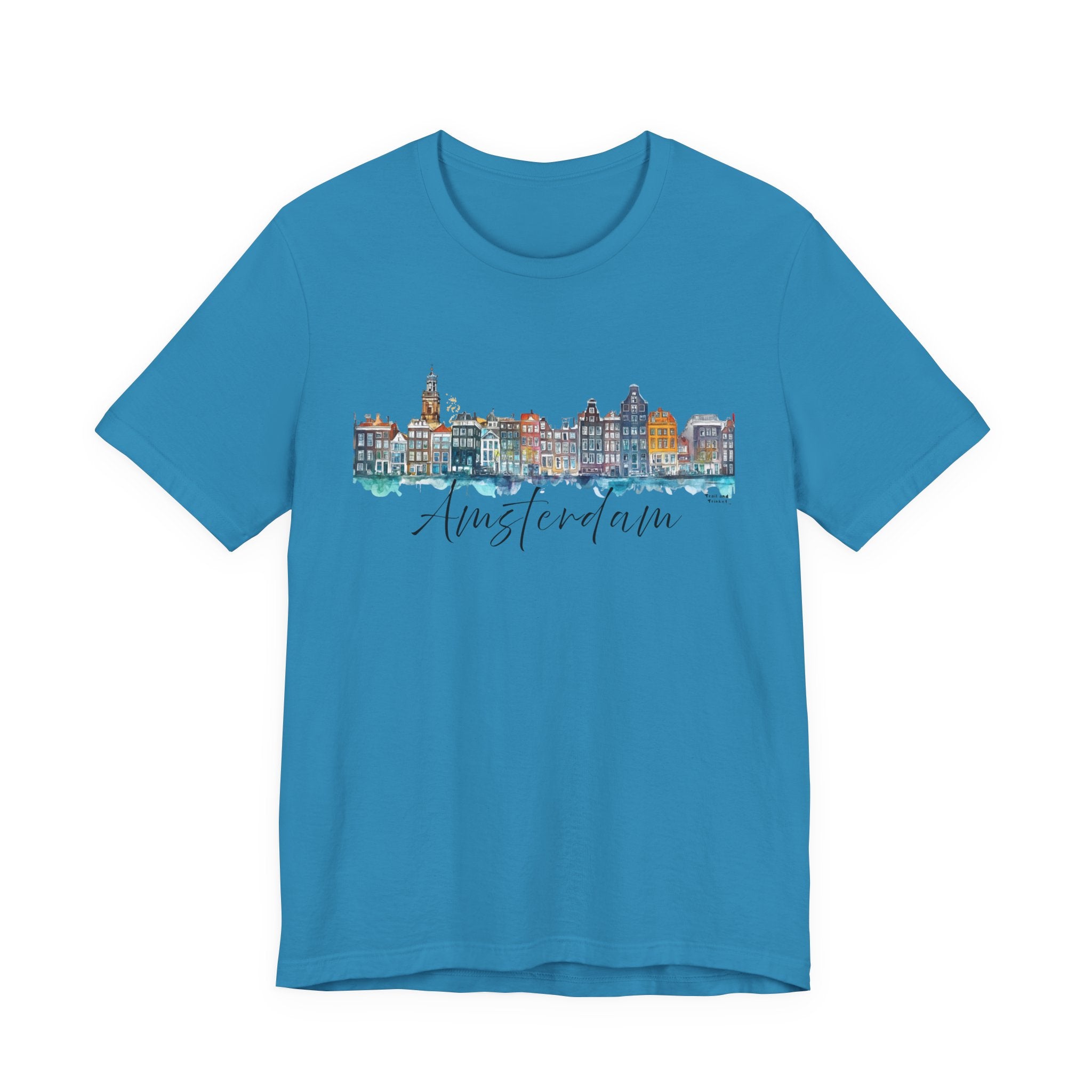 Amsterdam T-Shirt – Watercolor Skyline