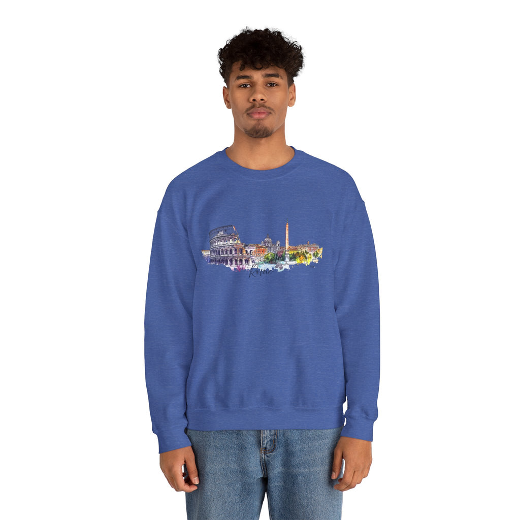 Rome Sweatshirt – Watercolor Skyline