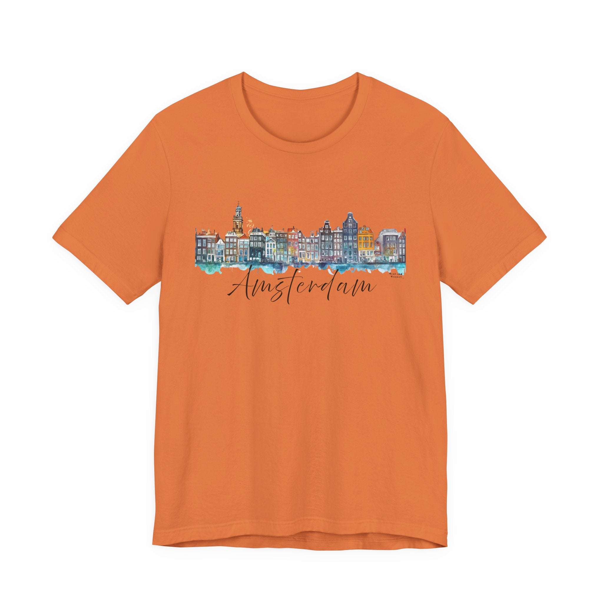 Amsterdam T-Shirt – Watercolor Skyline