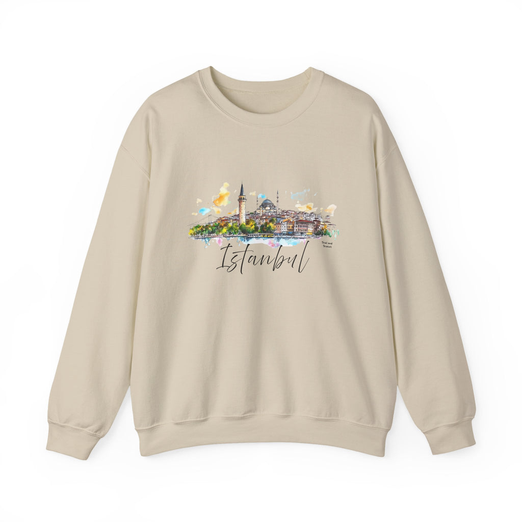 Istanbul Sweatshirt – Watercolor Skyline
