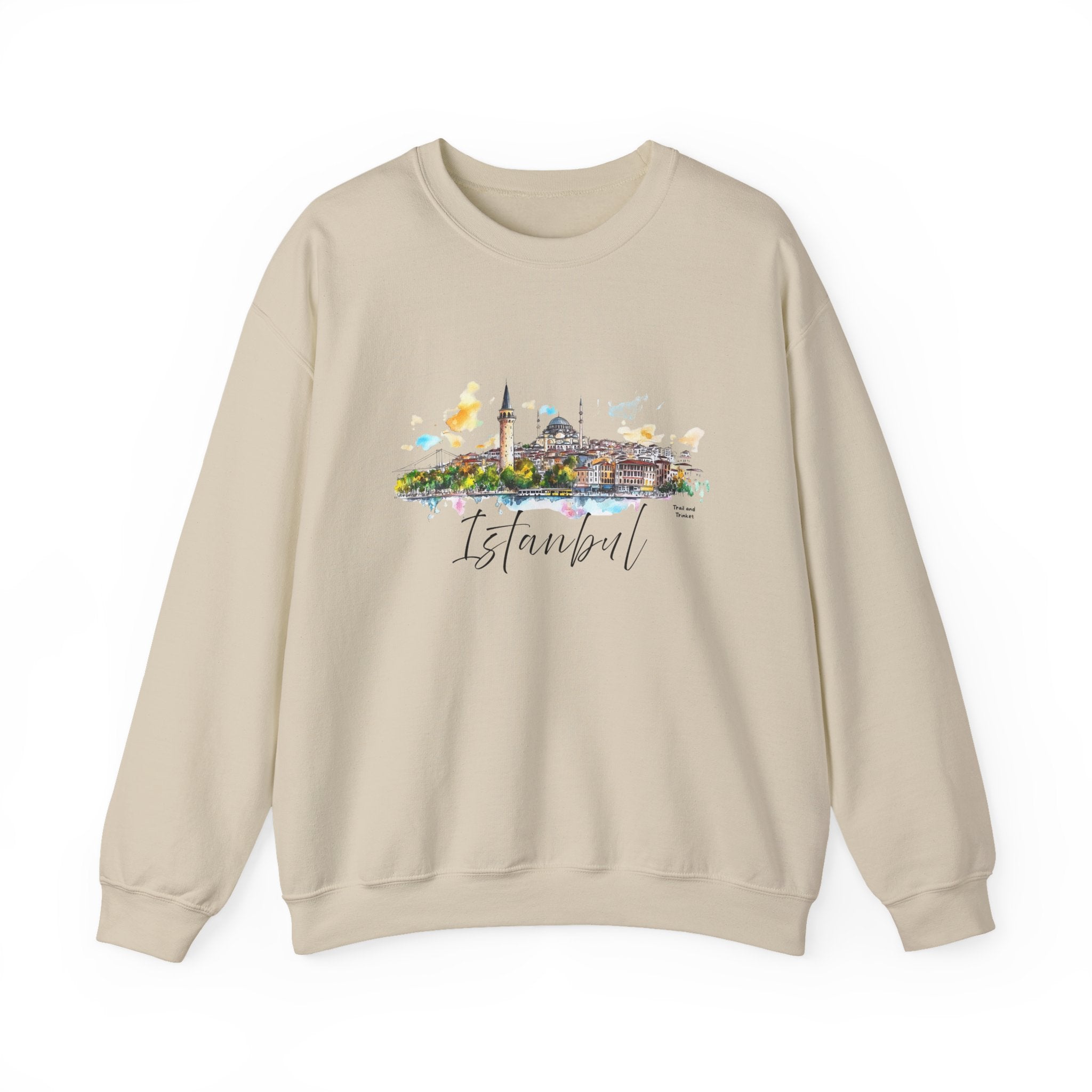 Istanbul Sweatshirt – Watercolor Skyline