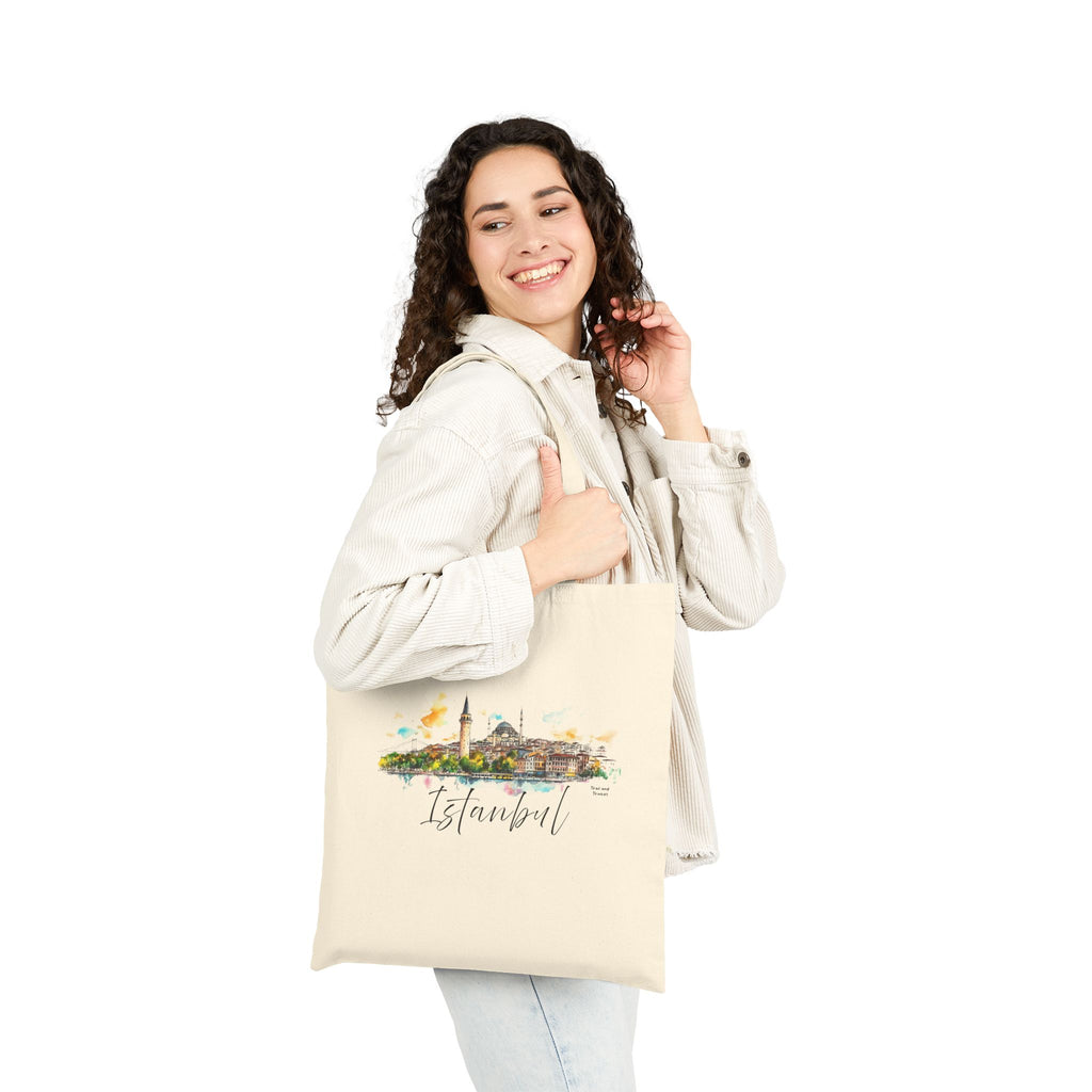 Istanbul Tote Bag – Watercolor Skyline