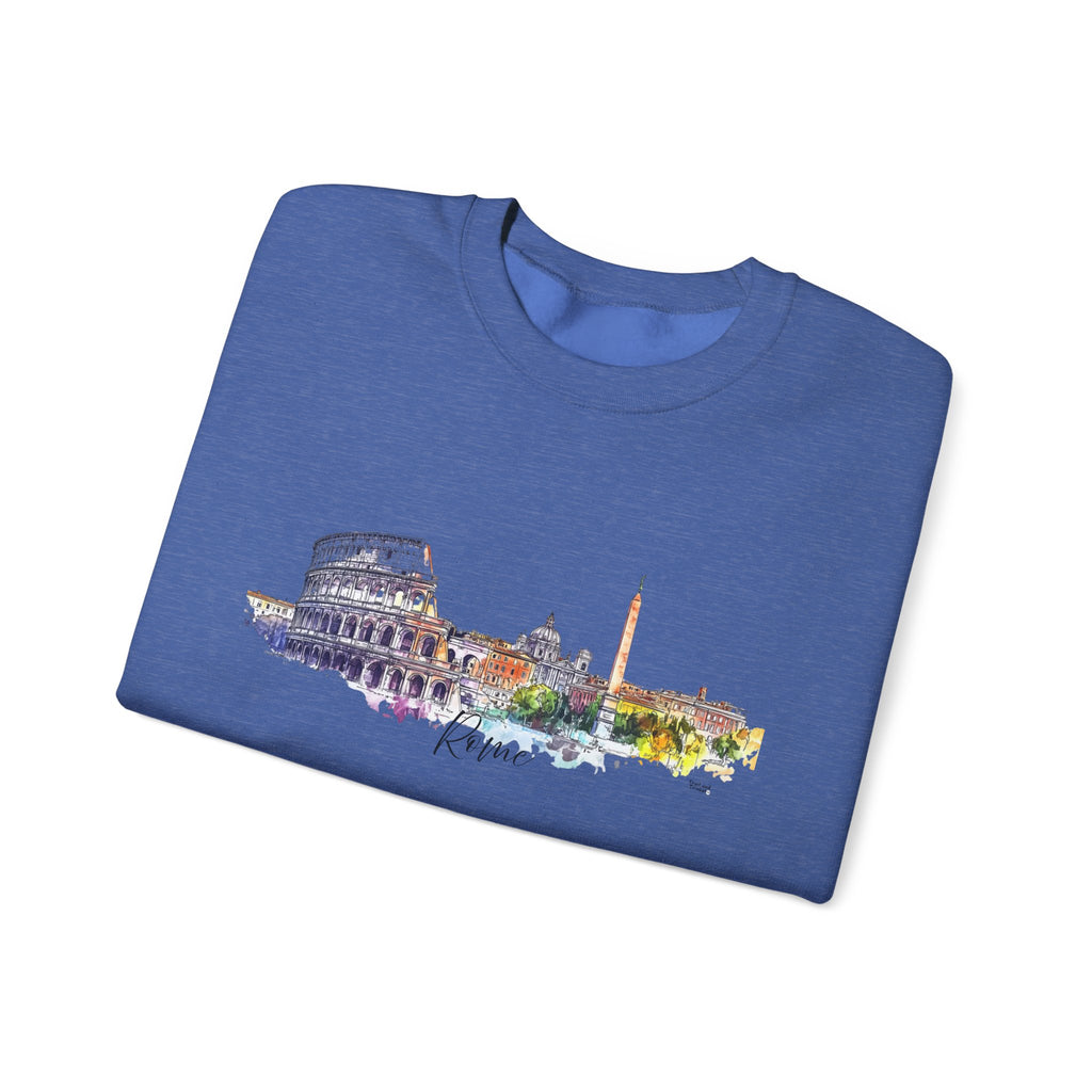 Rome Sweatshirt – Watercolor Skyline