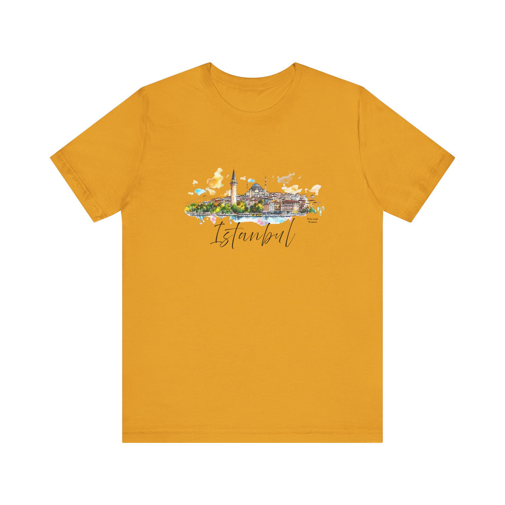 Istanbul T-Shirt – Watercolor Skyline