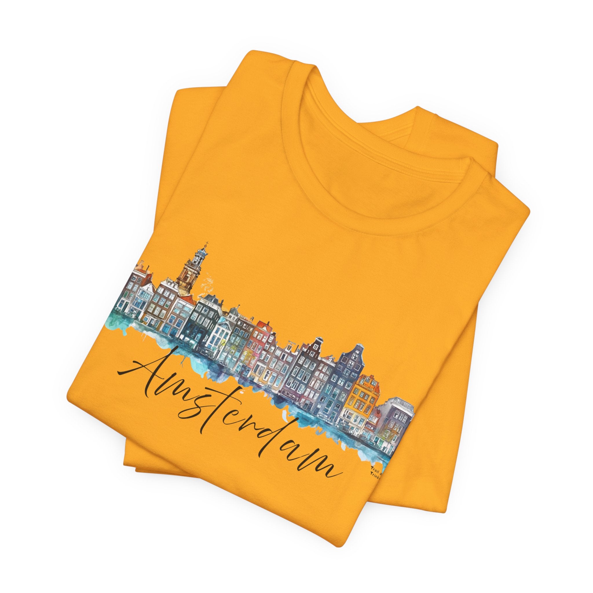 Amsterdam T-Shirt – Watercolor Skyline