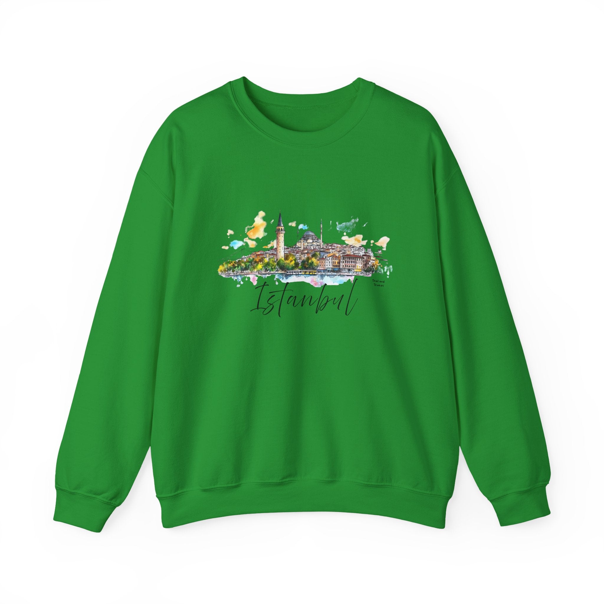 Istanbul Sweatshirt – Watercolor Skyline