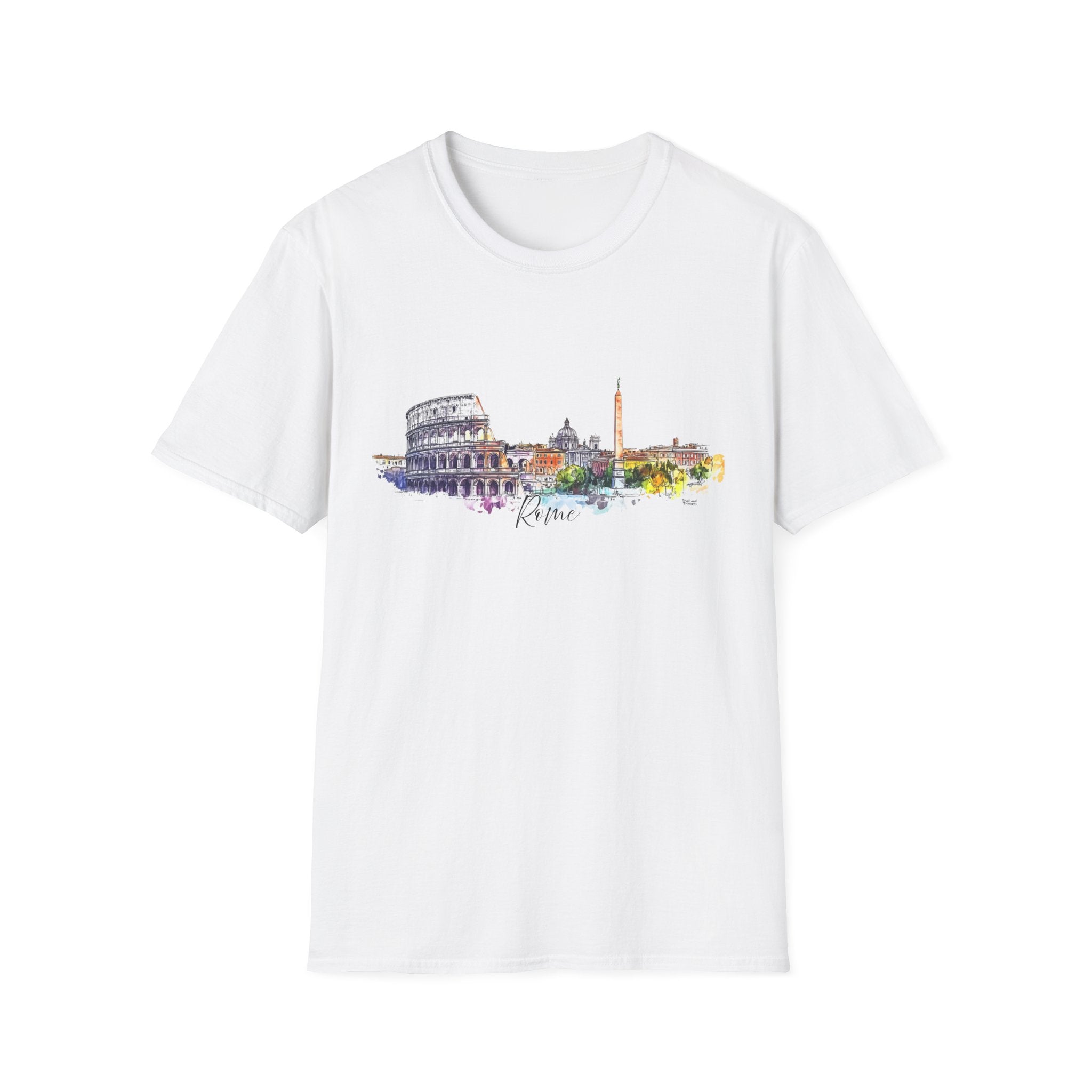 Rome T-Shirt – Watercolor Skyline