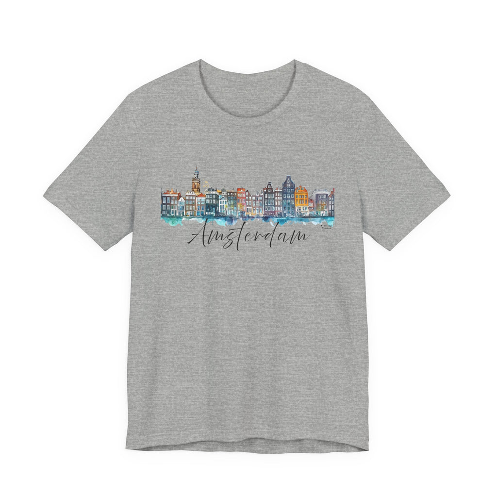 Amsterdam T-Shirt – Watercolor Skyline