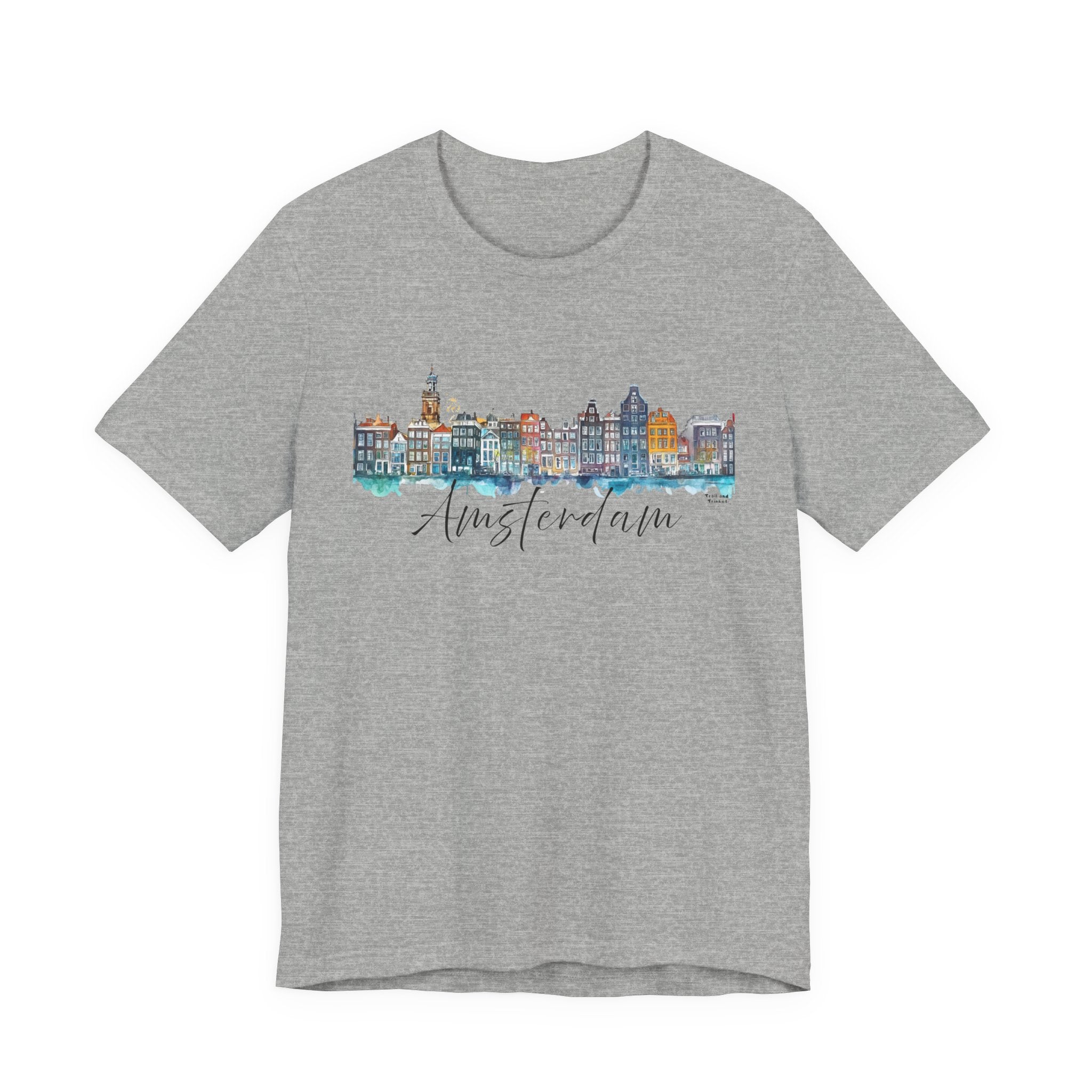 Amsterdam T-Shirt – Watercolor Skyline