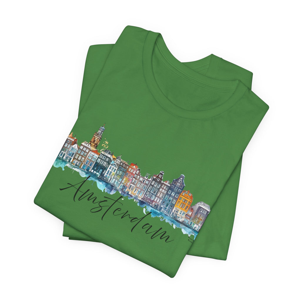 Amsterdam T-Shirt – Watercolor Skyline