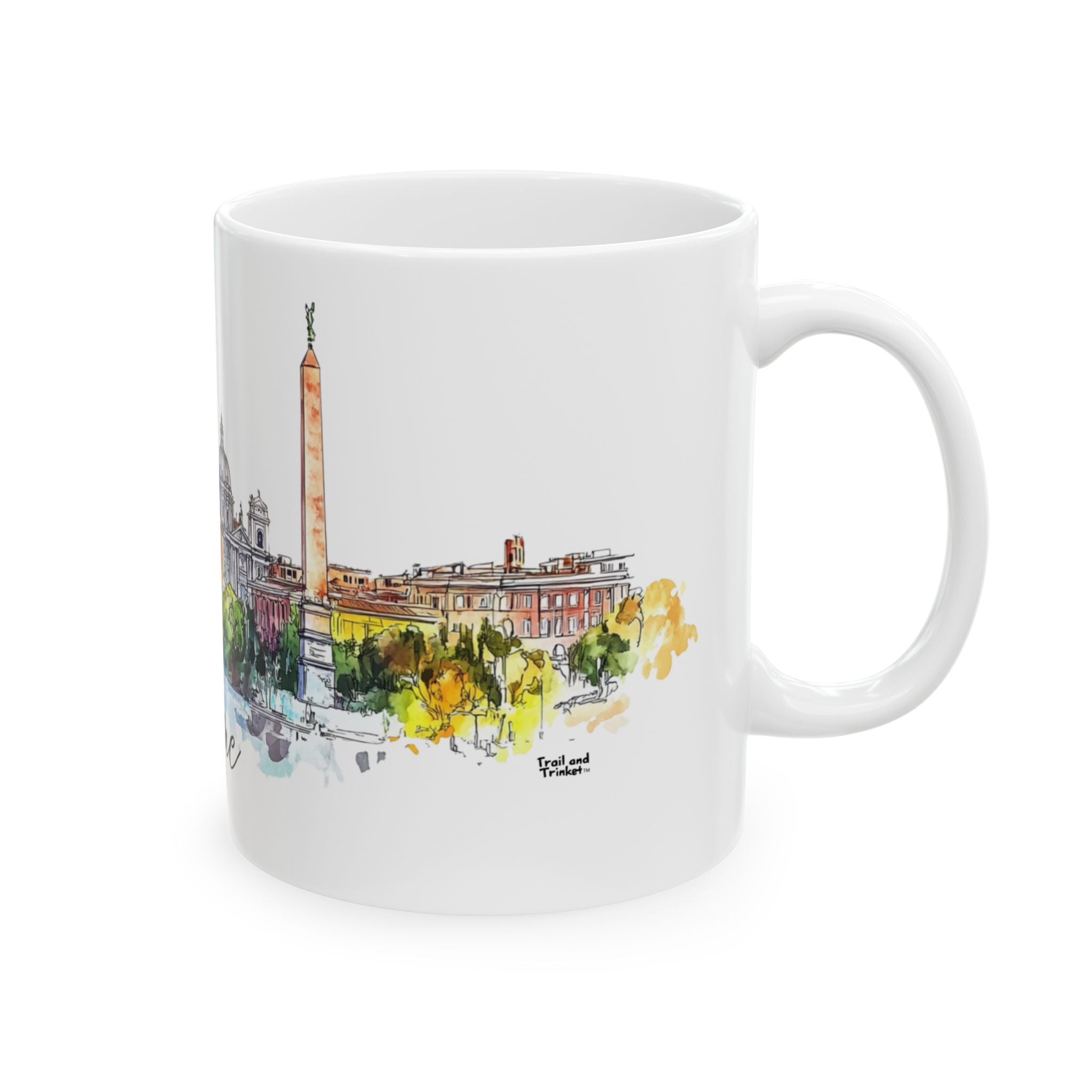 Rome Mug – Watercolor Skyline