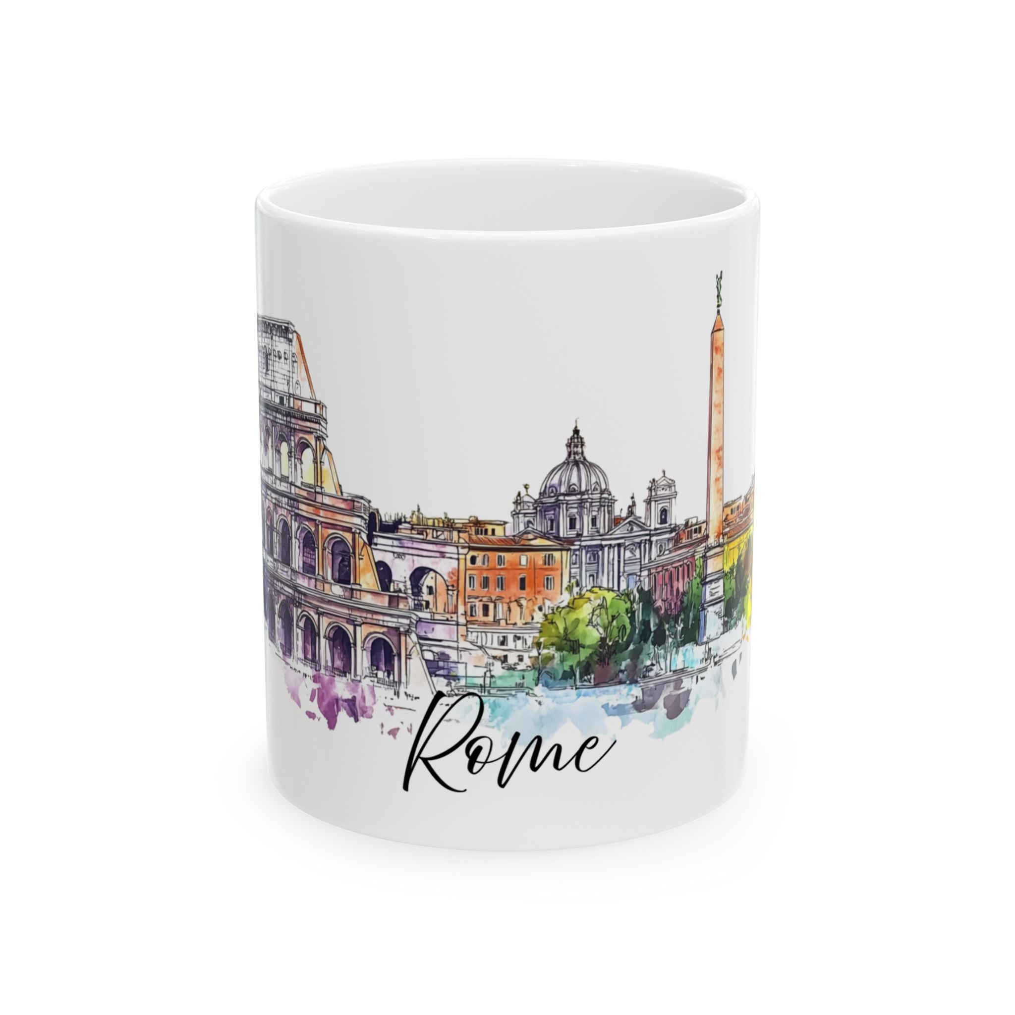 Rome Mug – Watercolor Skyline