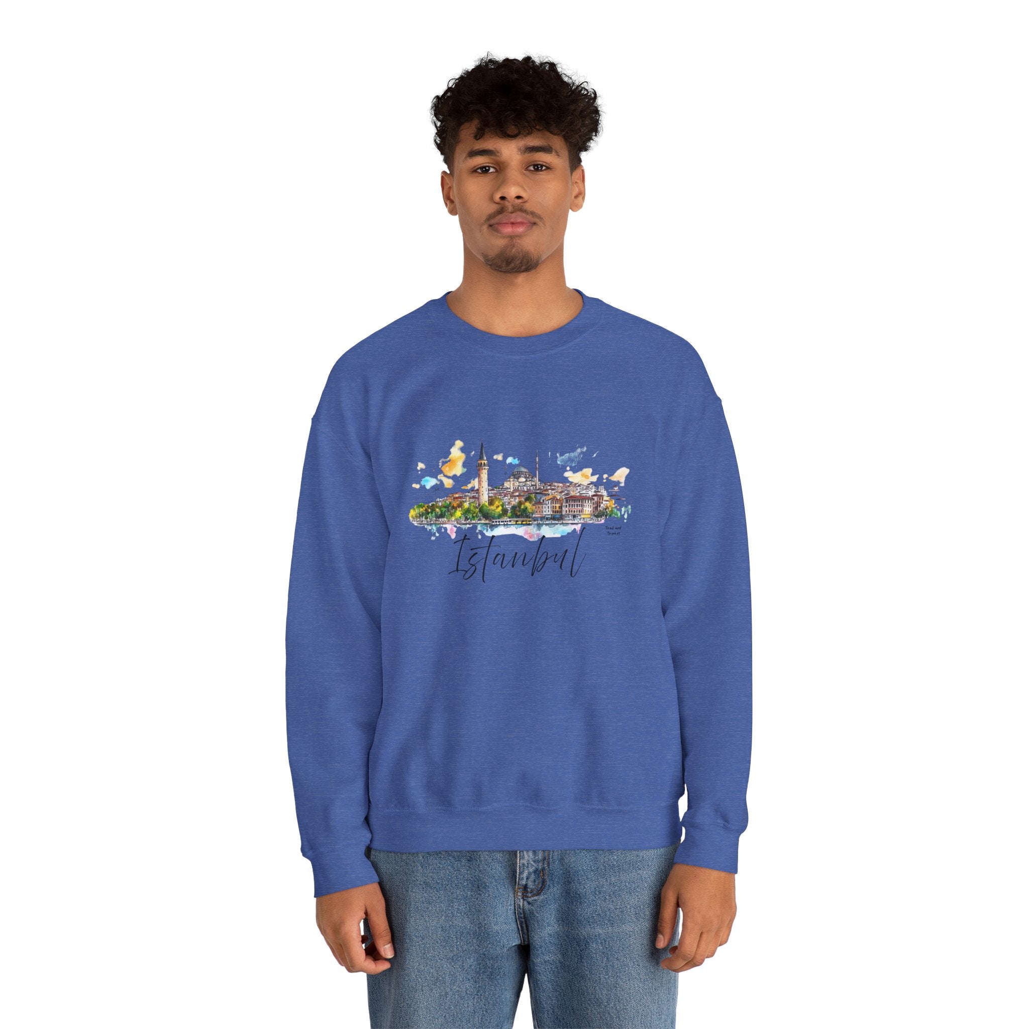 Istanbul Sweatshirt – Watercolor Skyline