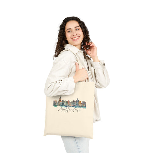Amsterdam Tote Bag – Watercolor Skyline