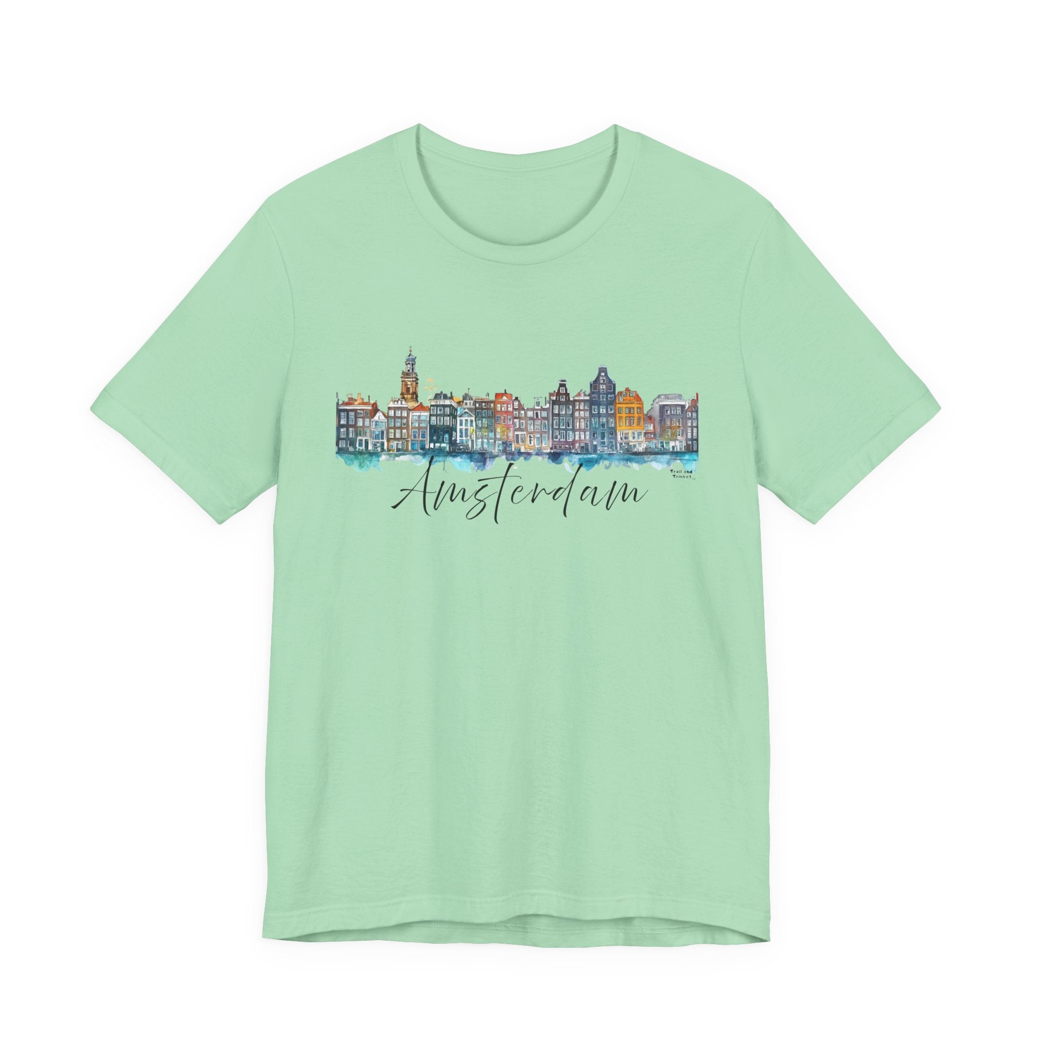 Amsterdam T-Shirt – Watercolor Skyline