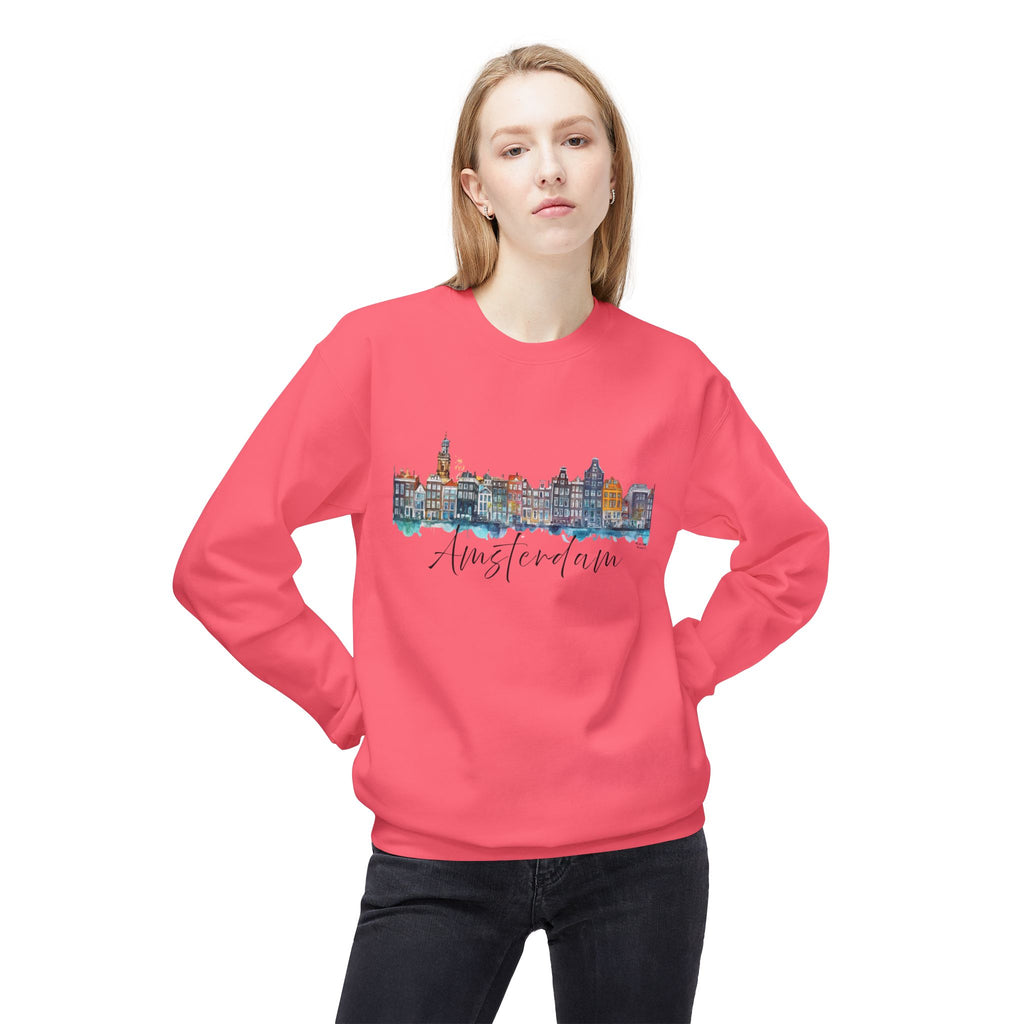 Amsterdam Sweatshirt – Watercolor Skyline