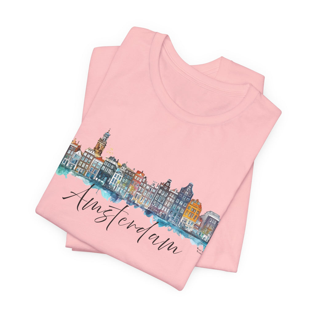 Amsterdam T-Shirt – Watercolor Skyline